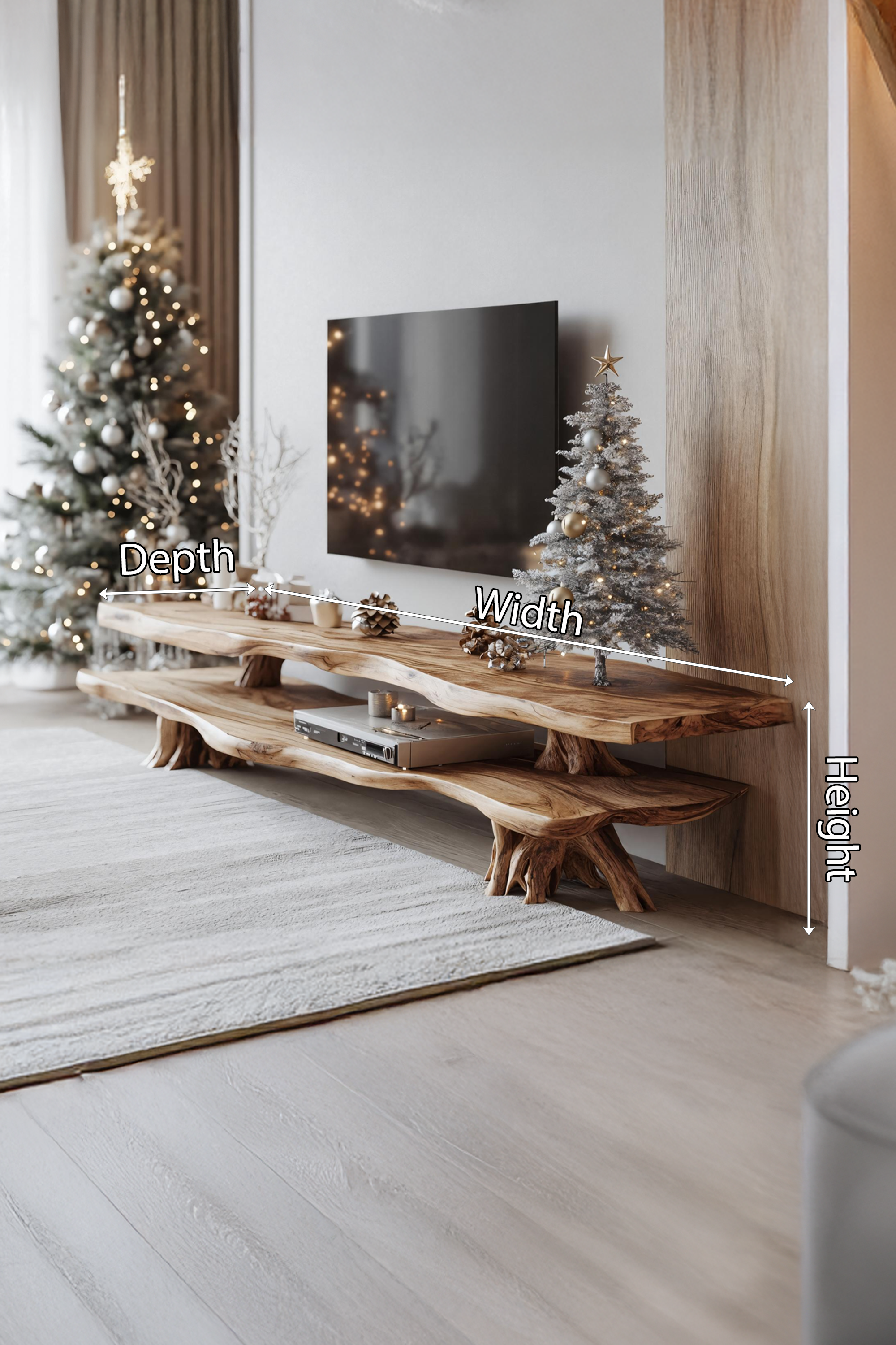 Modern Solid Wood TV Console For Holiday Living Room Decor SILDTTNCTV019