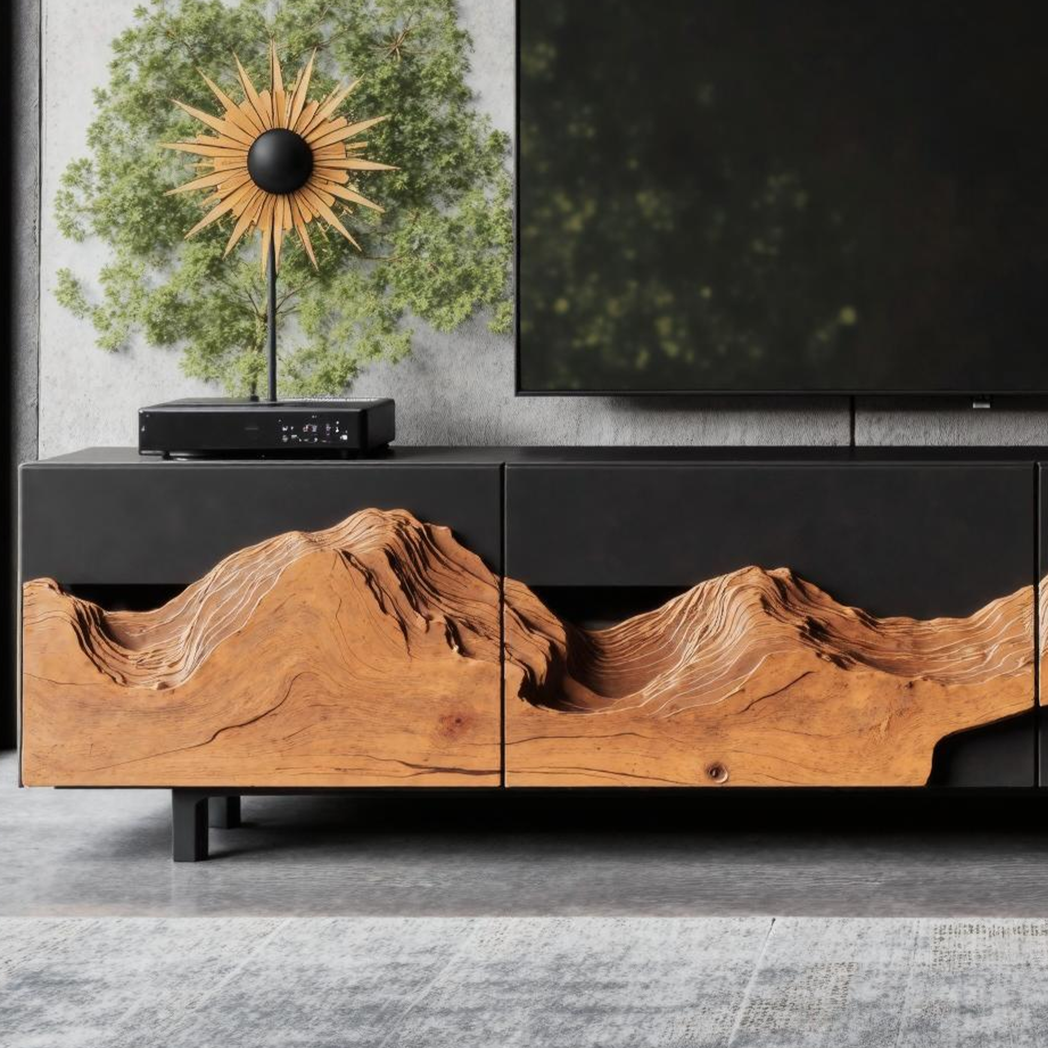 Rustic Wooden TV Cabinet For Living Room Setup SILDTTNTVC039
