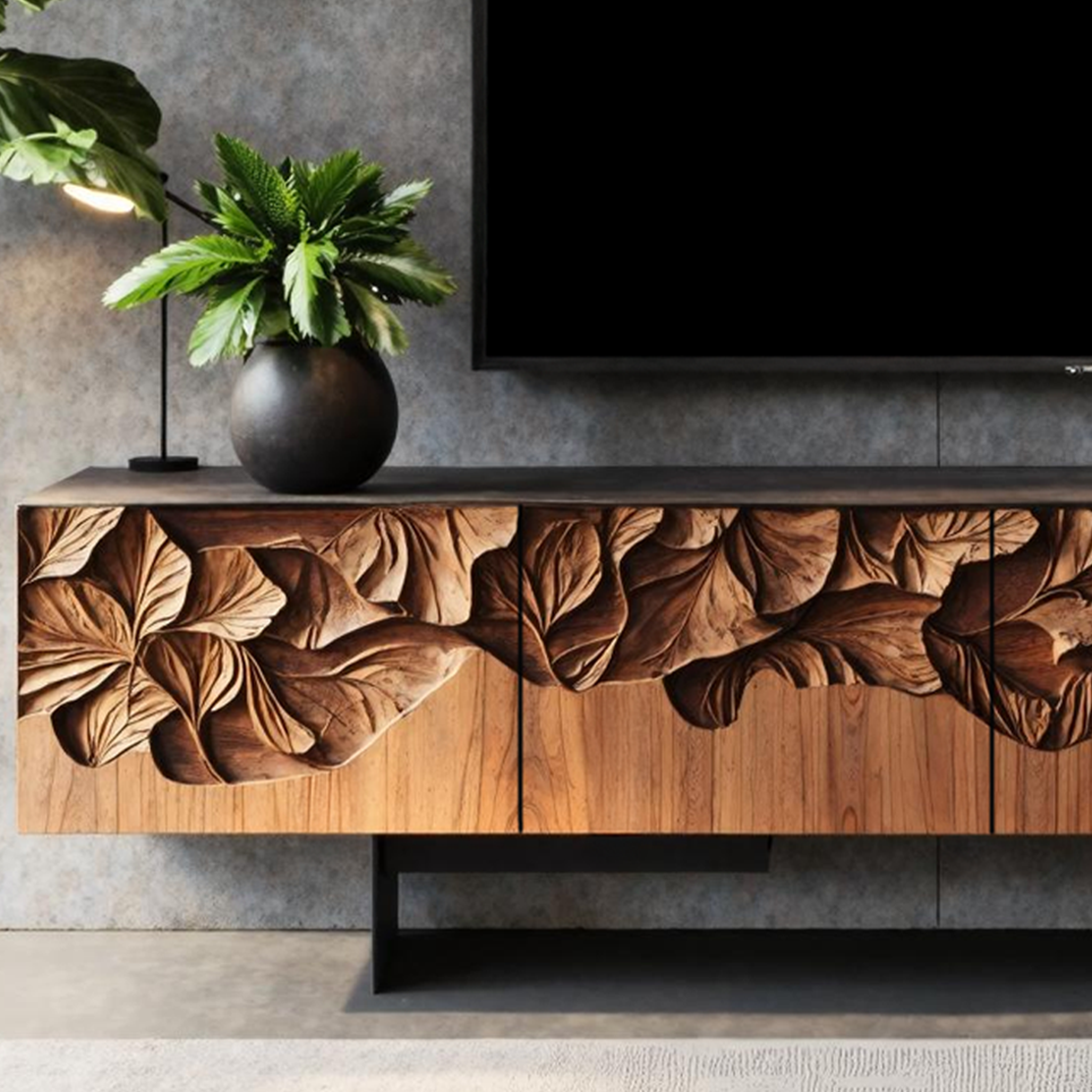 Farmhouse Wooden TV Console For Entryway Design SILDTTNTVC037