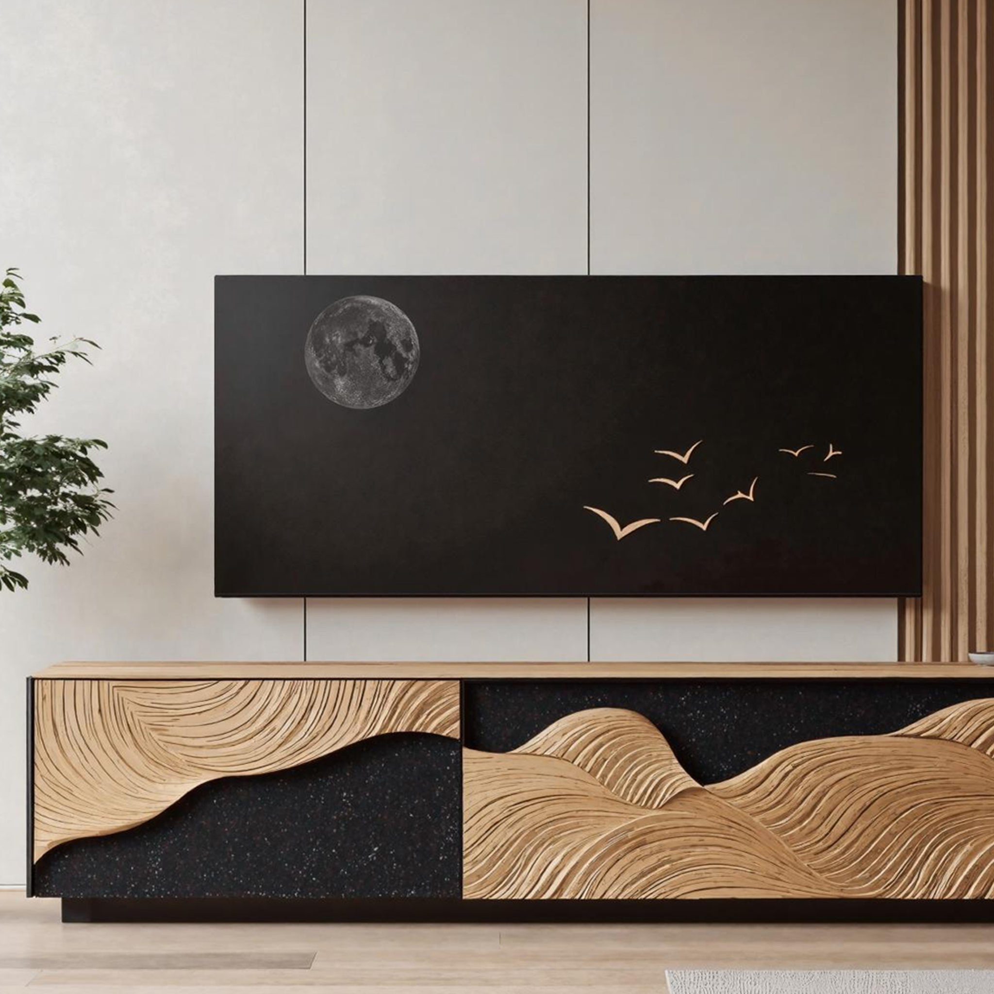 Handcrafted Wood Console For Furniture Design SILDTTRTVC053