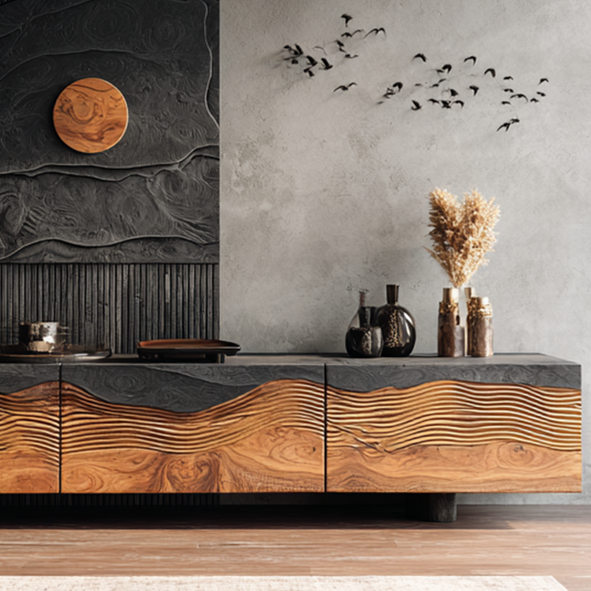 Mid Century Media Cabinet For Home Furniture SILDTTRTVC051