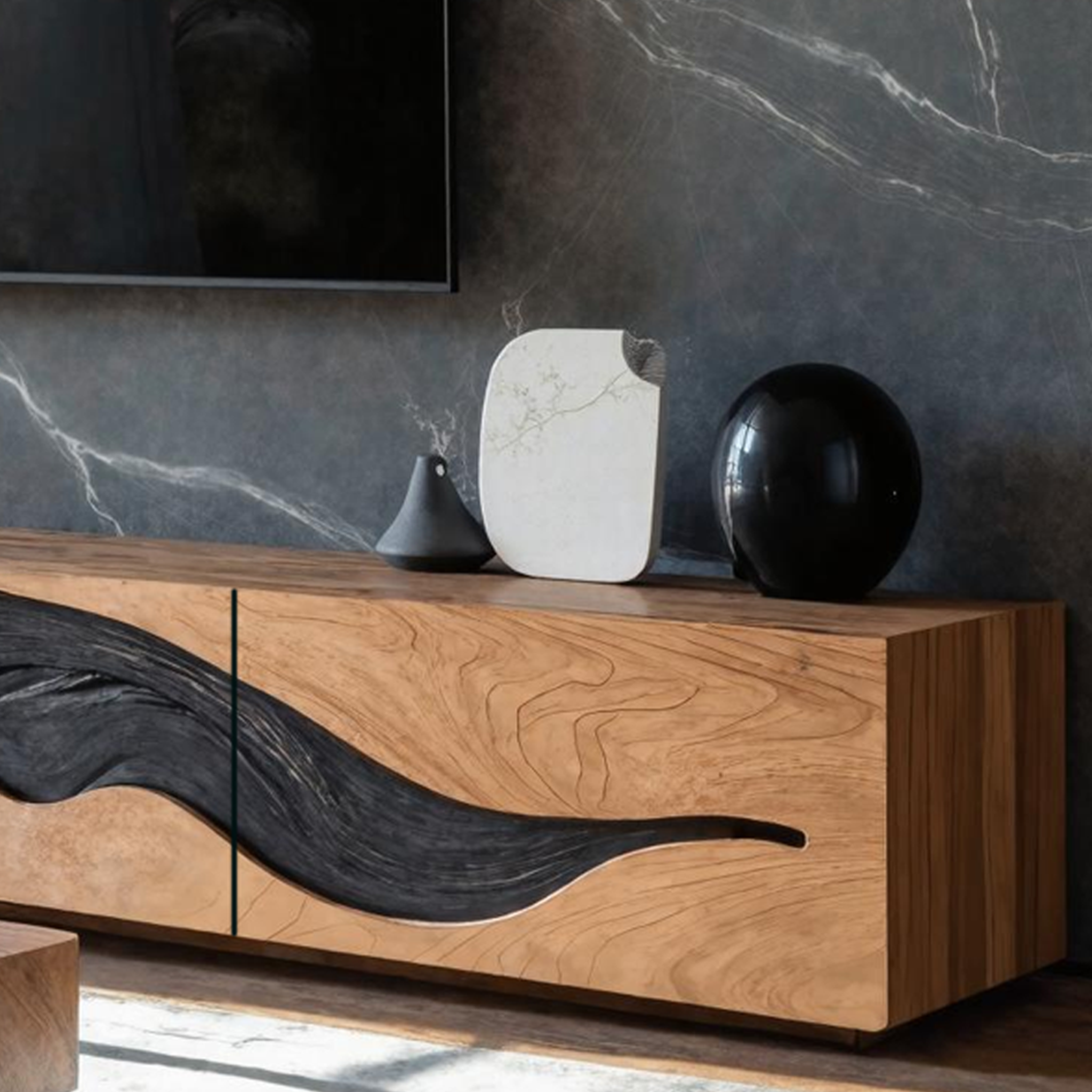 Rustic Media Console For Entryway And Decor SILDTTNTVC072