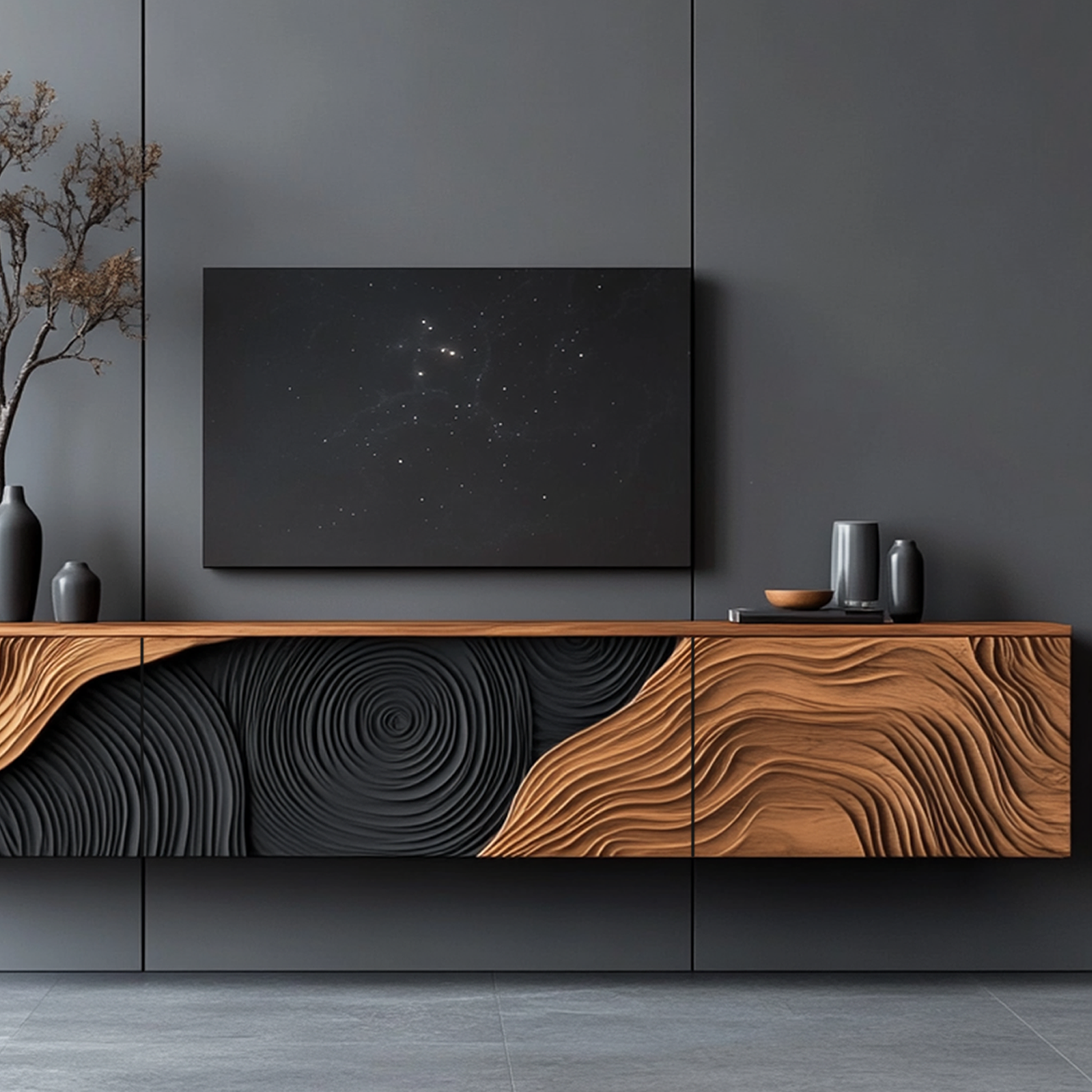 Mid Century Modern TV Cabinet For Entryway Design SILDTTRTVC059
