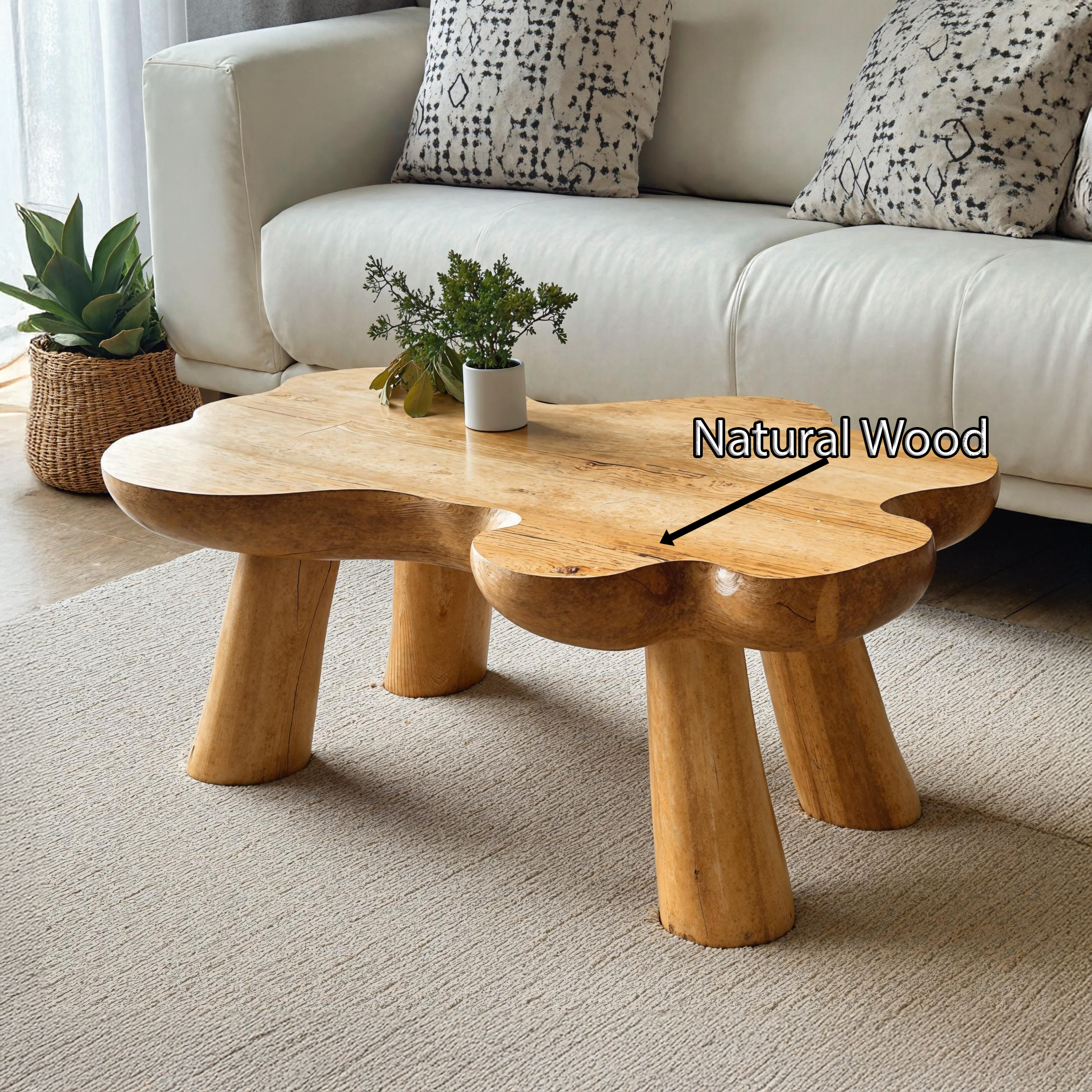 Handcrafted Wood Coffee Table For Rustic Decor SILDTCF092