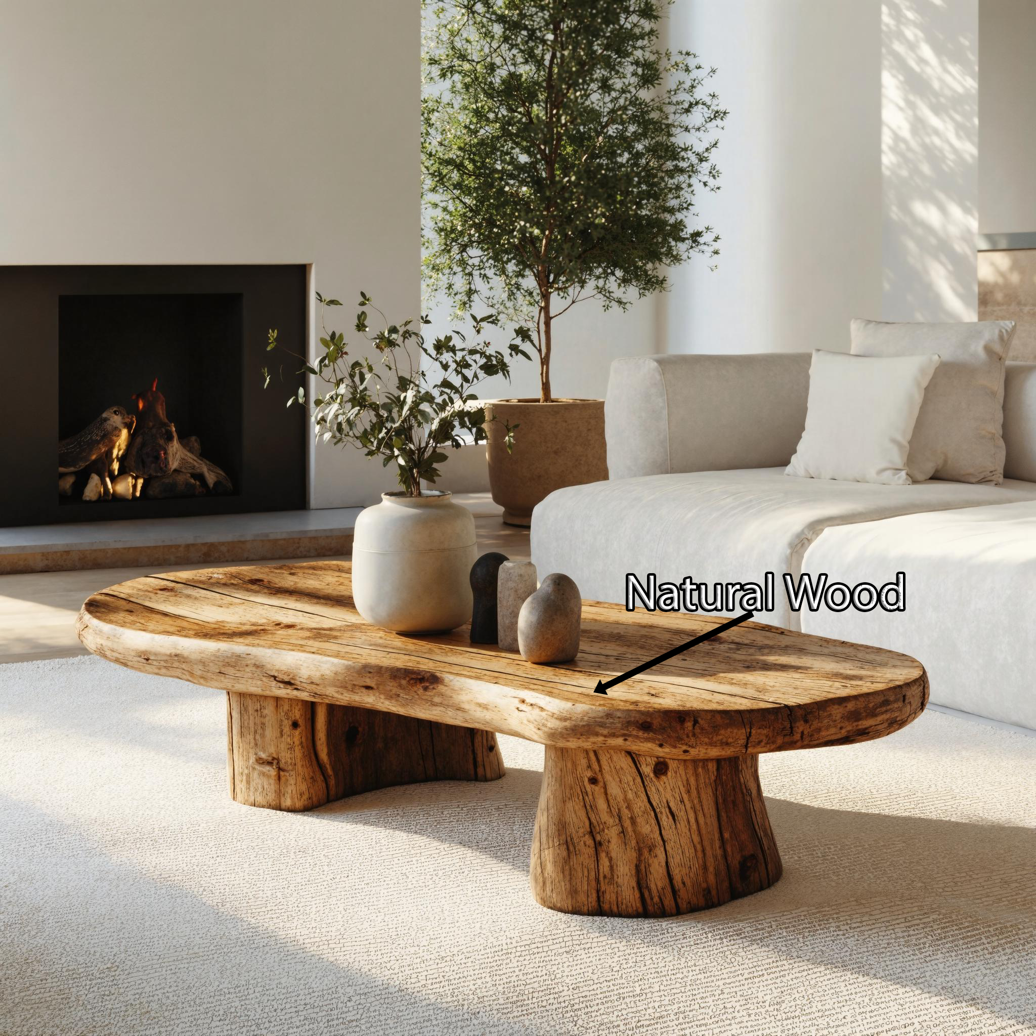 Modern Minimalist Wood Coffee Table For Home SILDTCF089