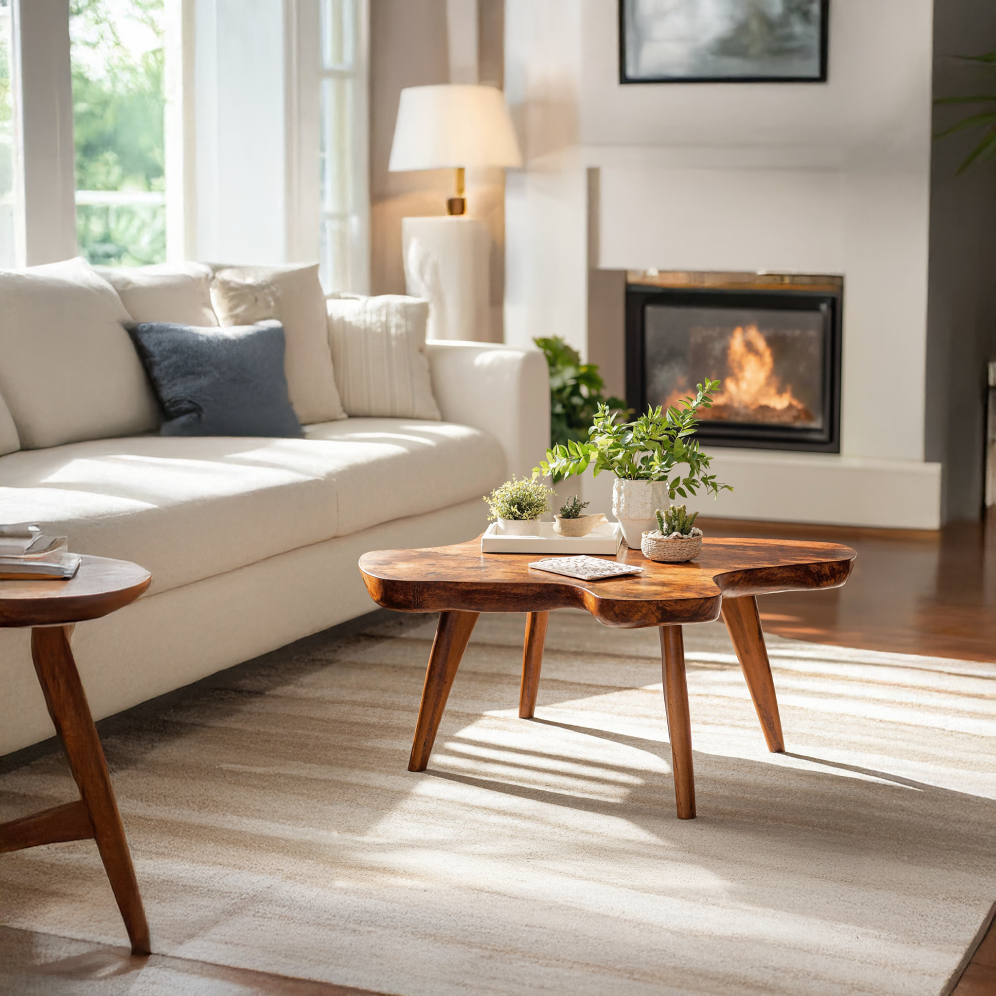 Handcraft Wooden Coffee Table Unique Design SILDTCF065