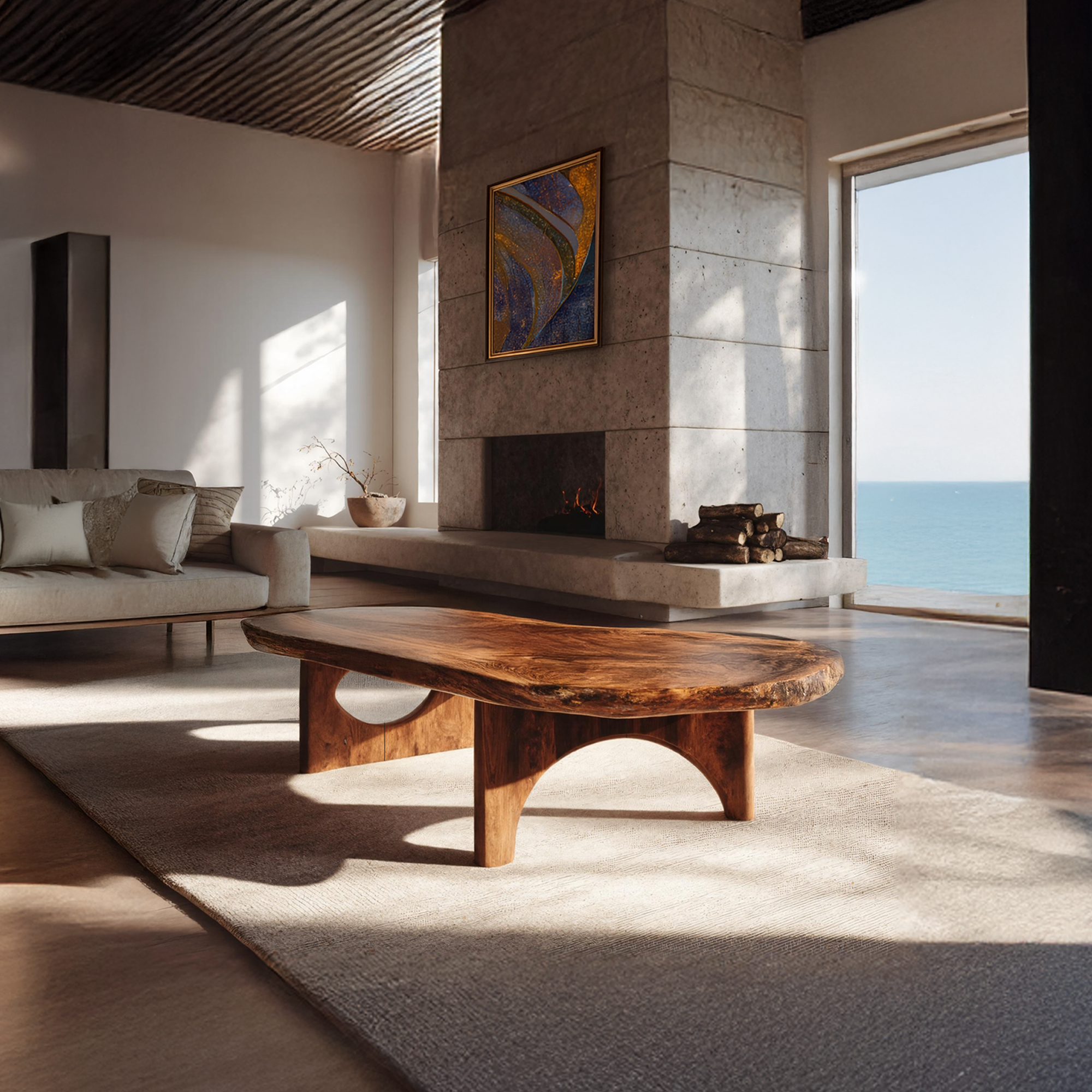 Modern Farmhouse Solid Wood Coffee Table For Living Room Use SILDTTRCF037