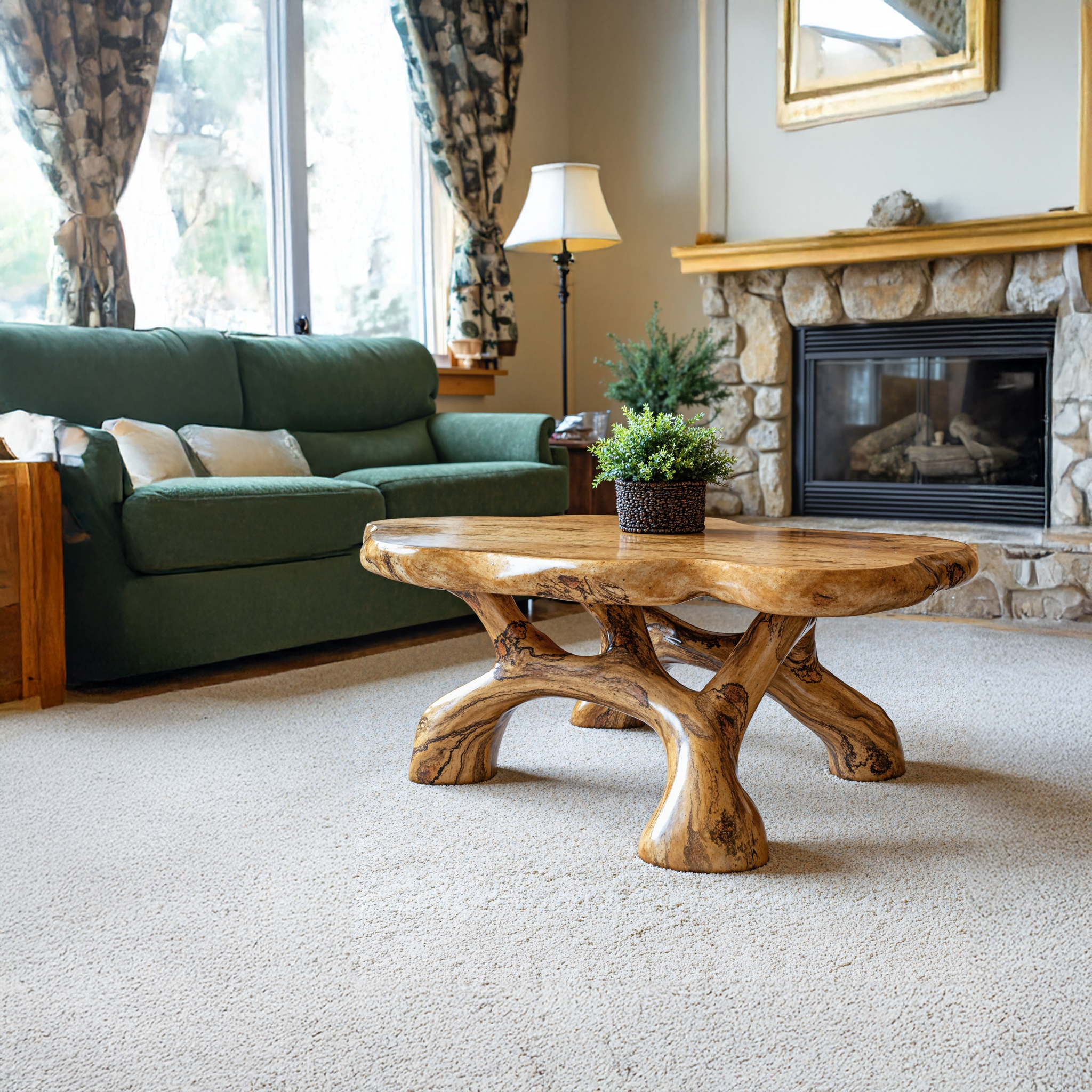 Rustic Wood Coffee Table For Living Room SILDTCF052