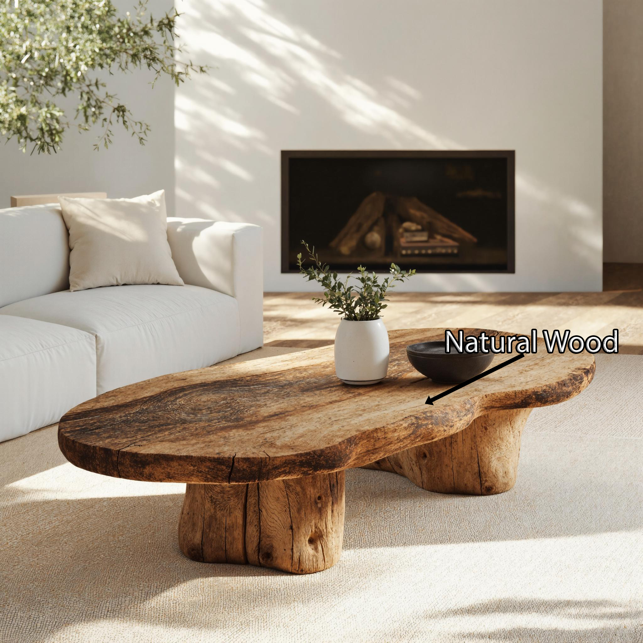 Vintage Style Wooden Coffee Table For Cozy Spaces SILDTCF090