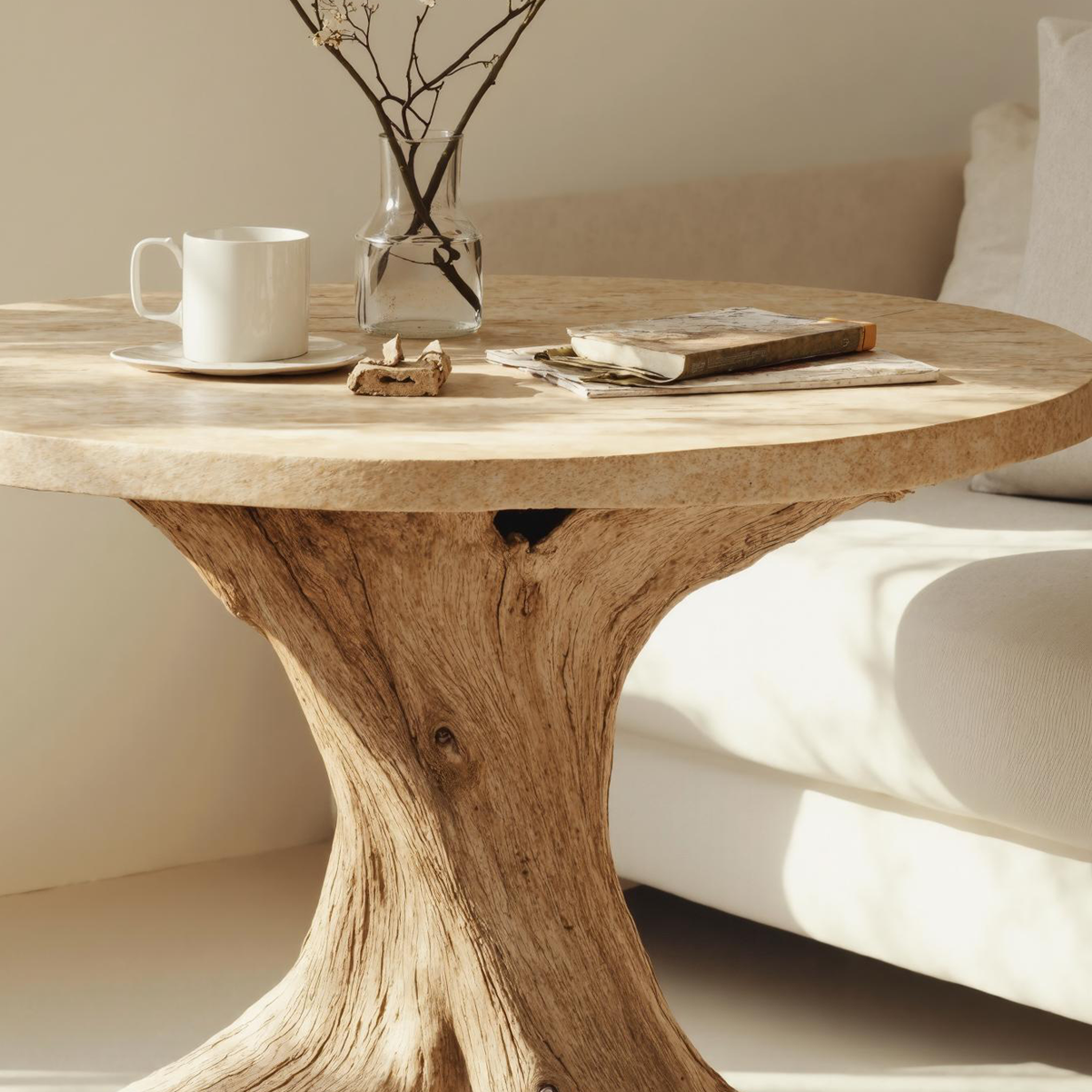 Unique Handcrafted Wood End Table With A Rustic Charm SILDTEN113