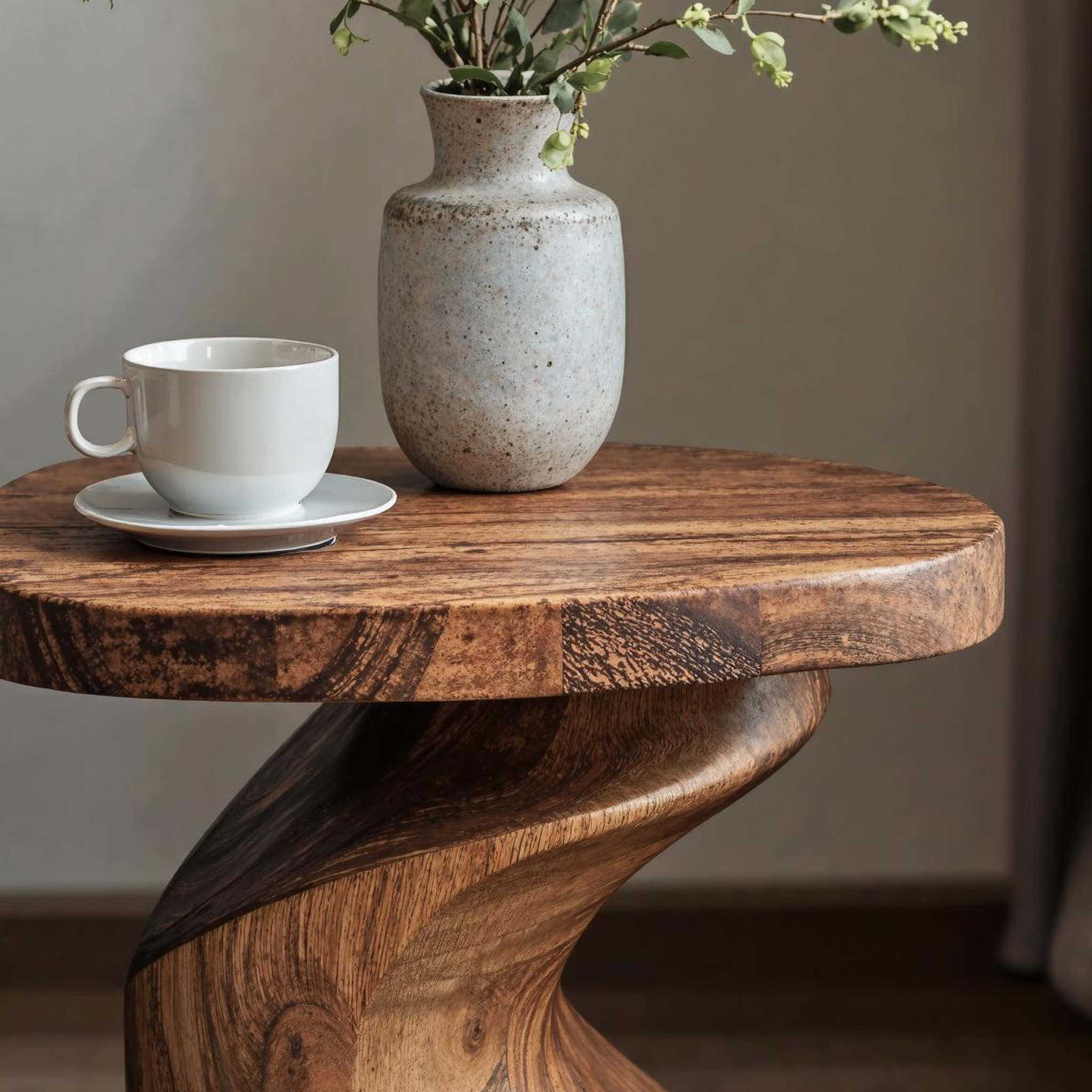 Handcrafted Wood End Table For Natural And Cozy Touch SILDTEN115
