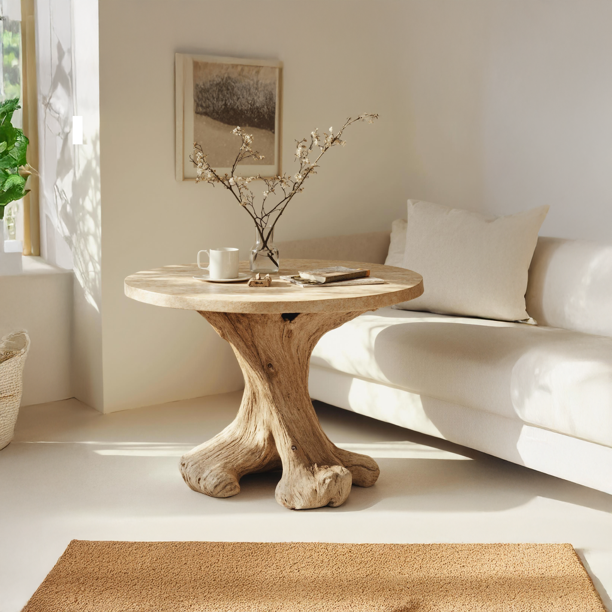 Unique Handcrafted Wood End Table With A Rustic Charm SILDTEN113