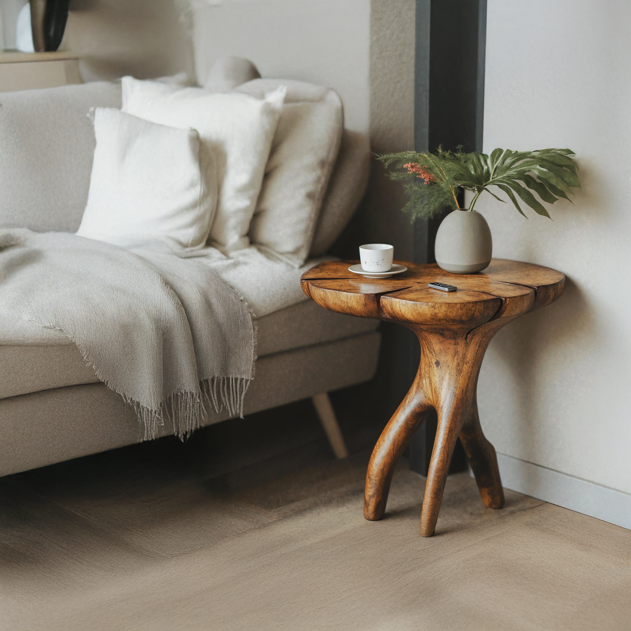 Perfectly Designed Wood End Table For Living Room Comfort SILDTEN118