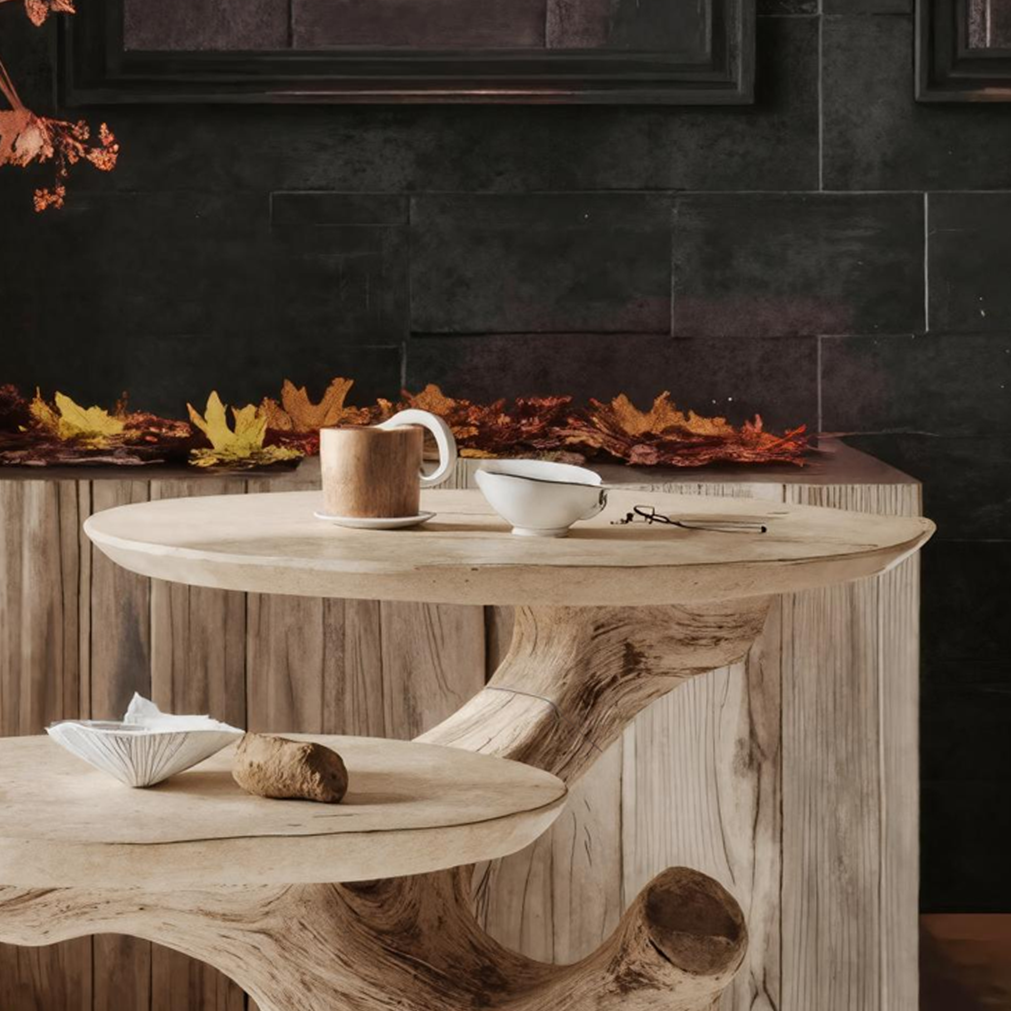 Modern Solid Wood End Table For Entryway Design Halloween Furniture SILDTTNHEN002