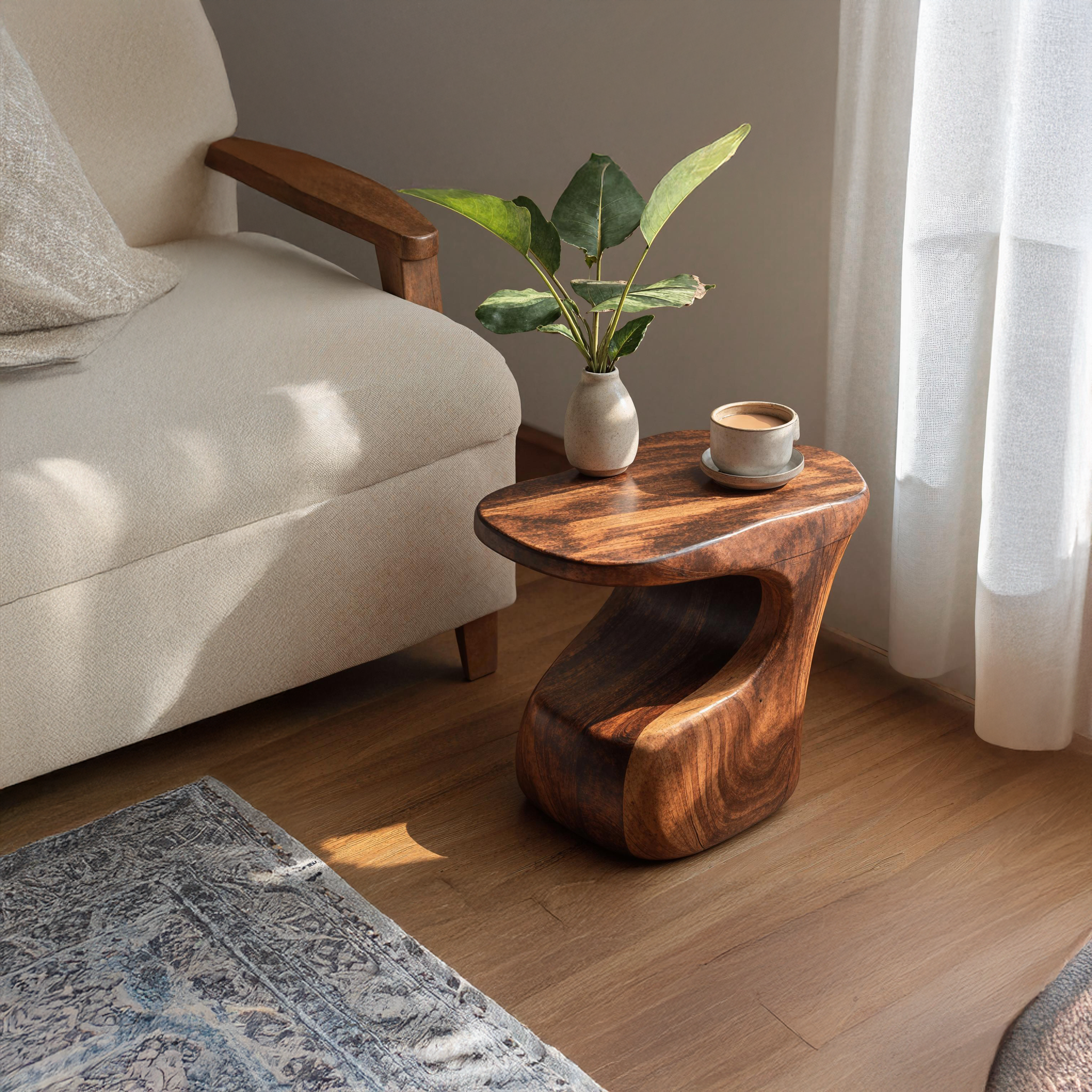 Mid Century Wooden End Table For Stylish Living Room SILDTEN119