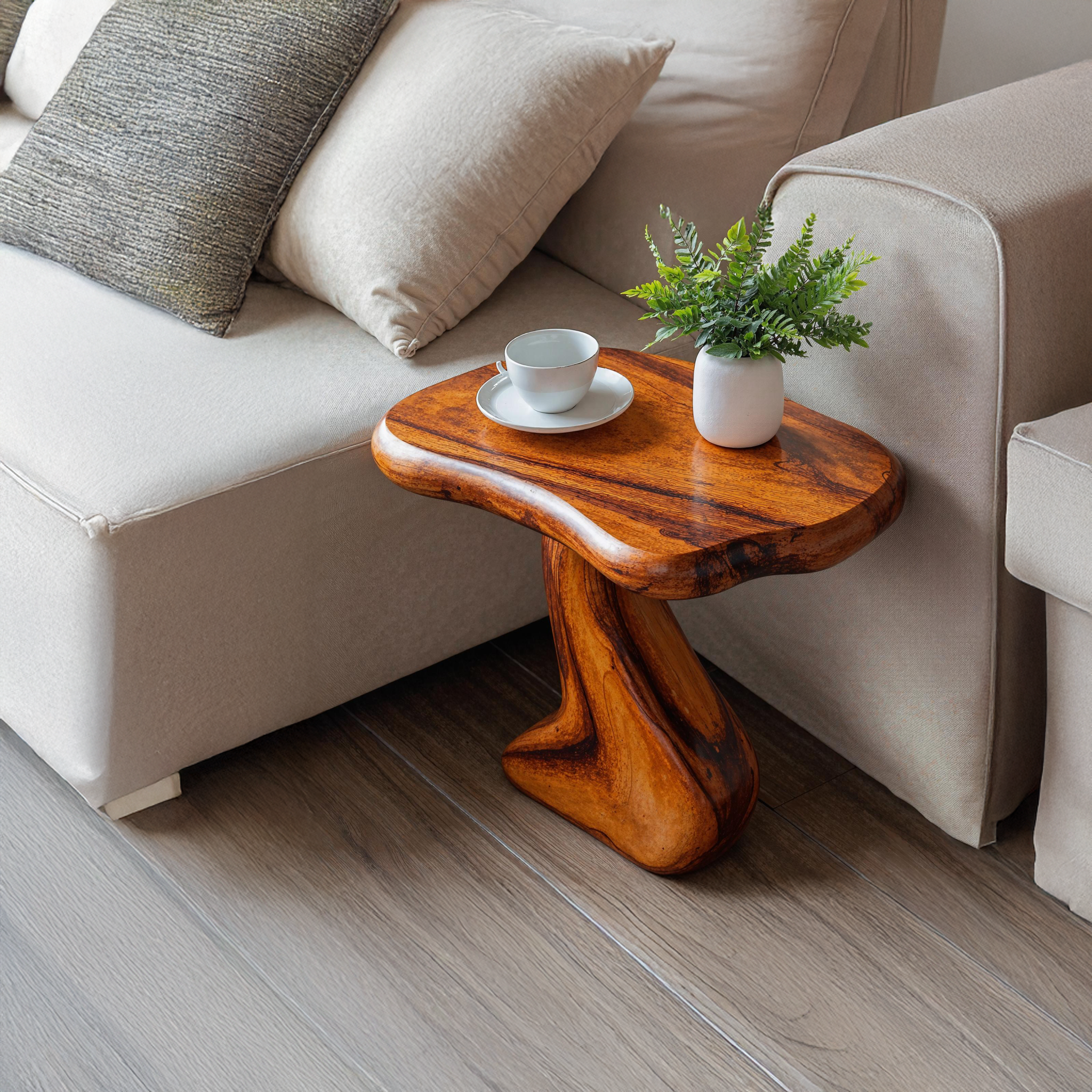 Farmhouse Wooden End Table For Cozy Furniture Decor SILDTEN121