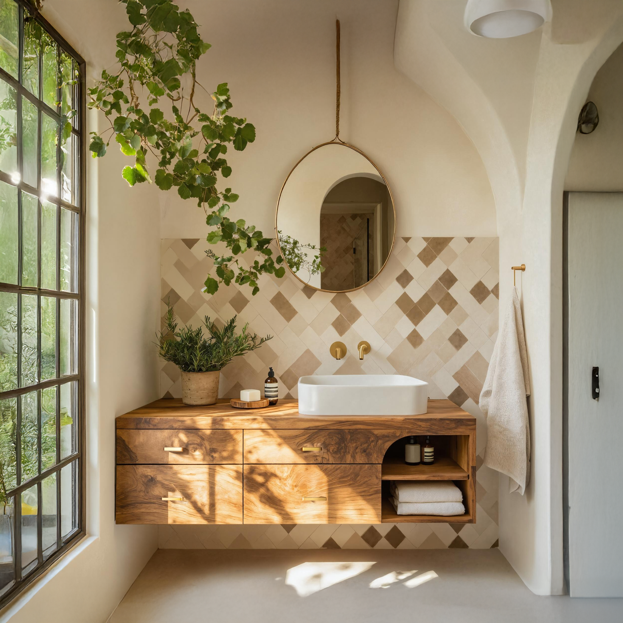 Farmhouse Bathroom Furniture With Floating Vanity SILDTTRBRV031