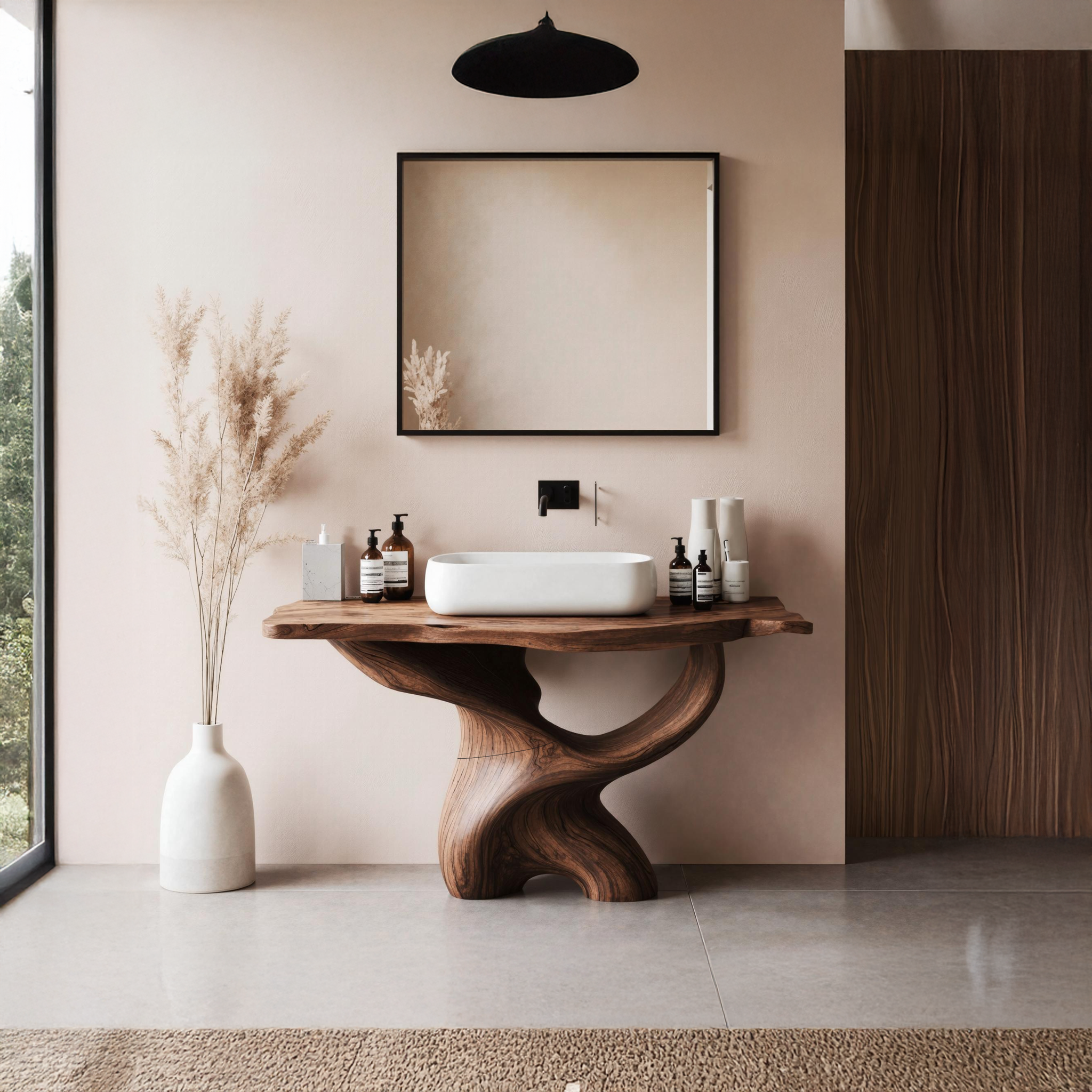 Handcrafted Live Edge Vanity For Luxury Bathroom SILDTTRBRV013