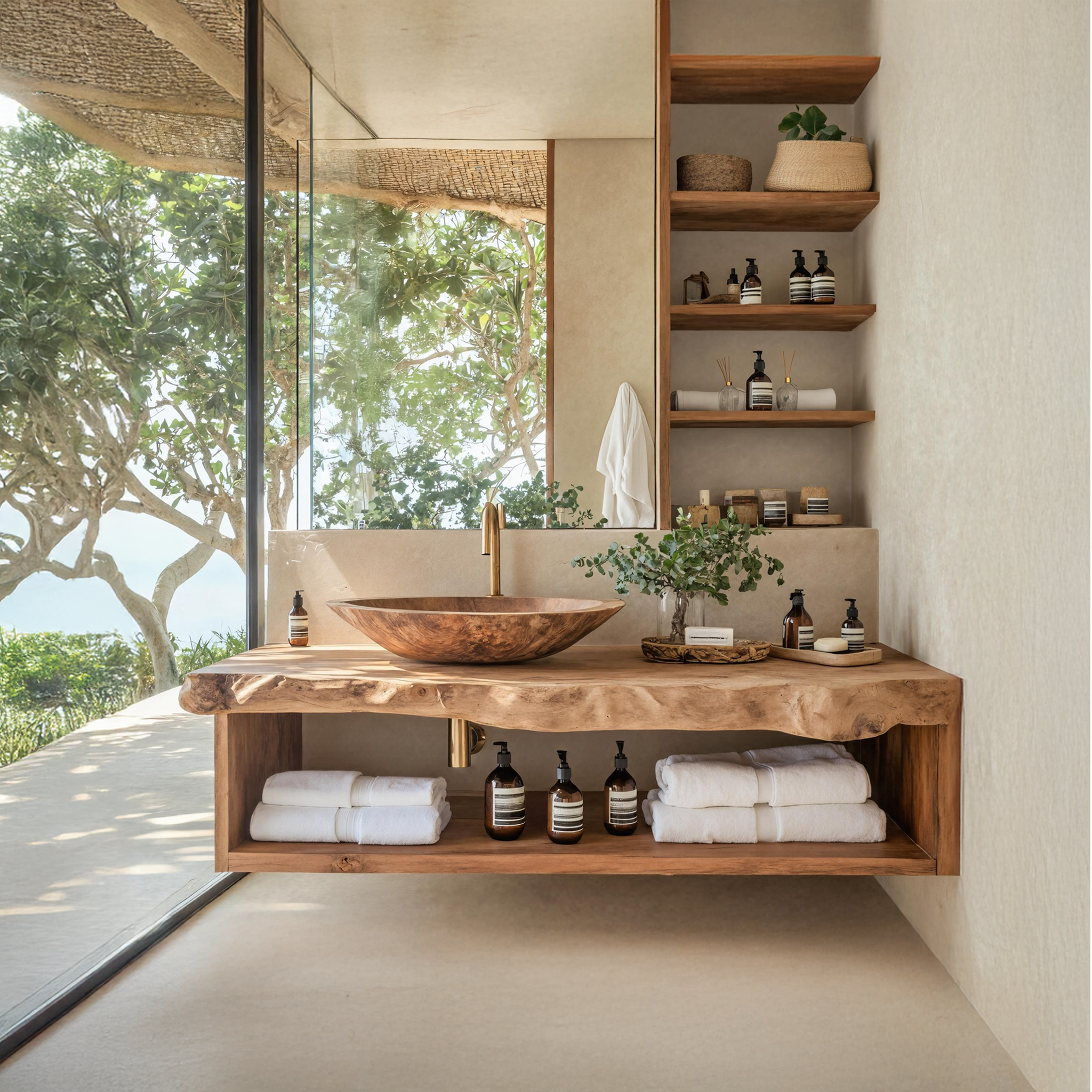 Rustic Solid Wood Vanity For Cozy Bathroom Furniture Decor SILDTTRBRV018