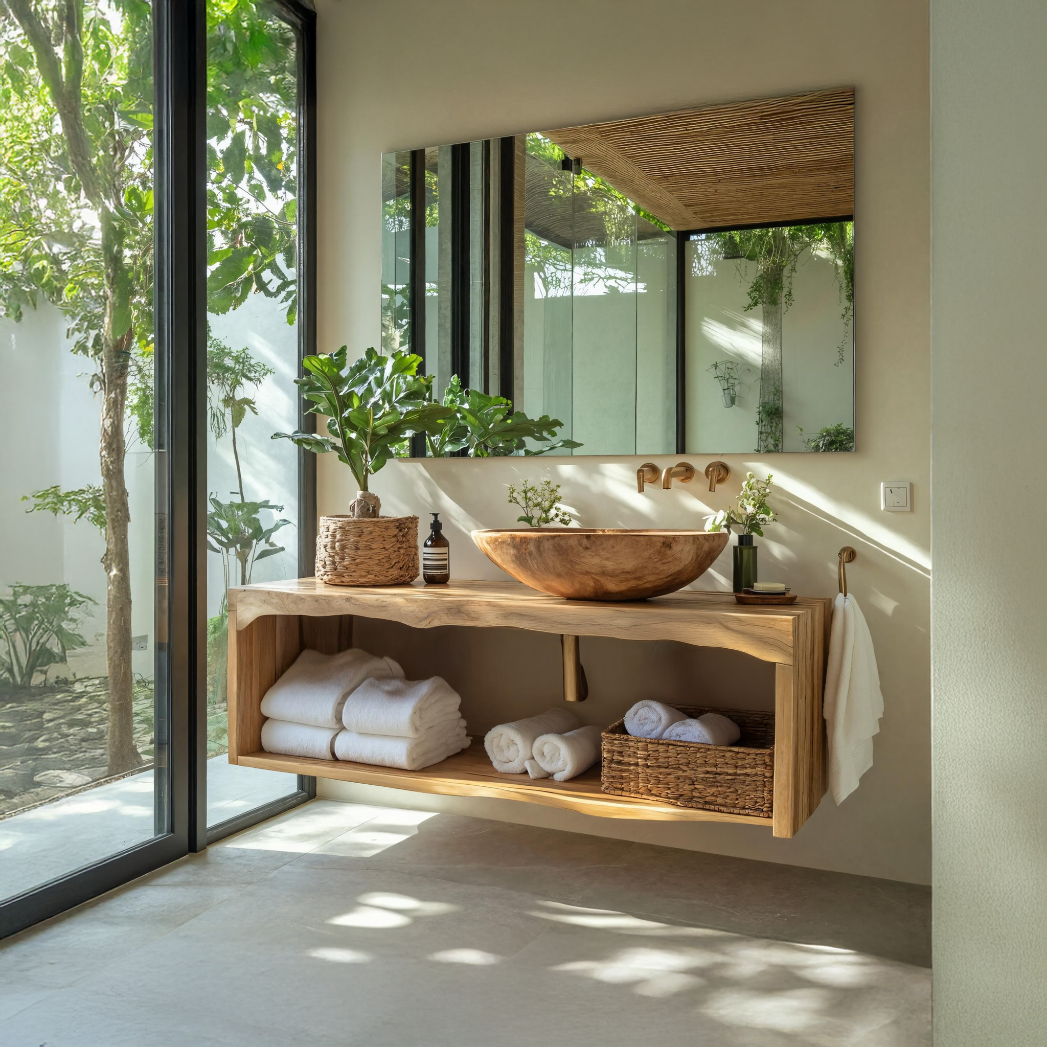 Rustic Live Edge Vanity For Bathroom Remodeling Decor SILDTTRBRV025