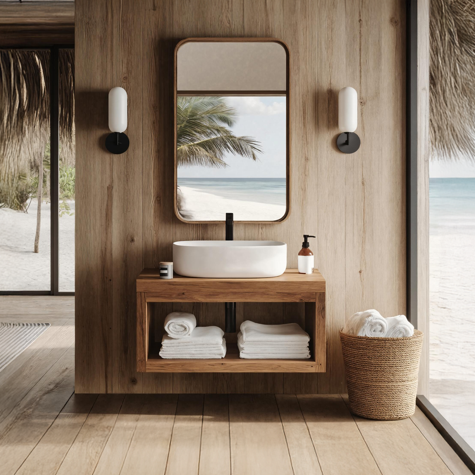 Handcrafted Wooden Vanity For Bathroom Furniture SILDTTRBRV040