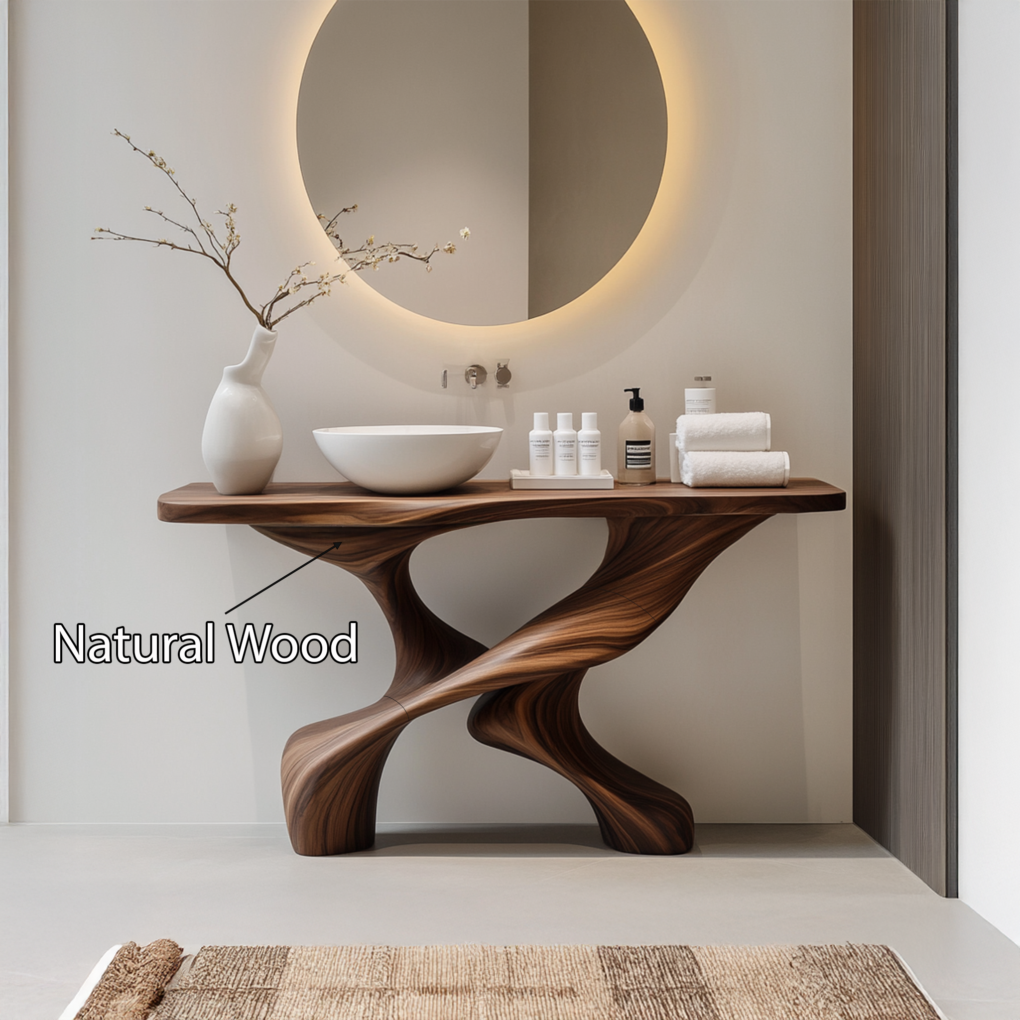 Handcrafted Vanity For Elegant Bathroom Furniture SILDTTNBRV007