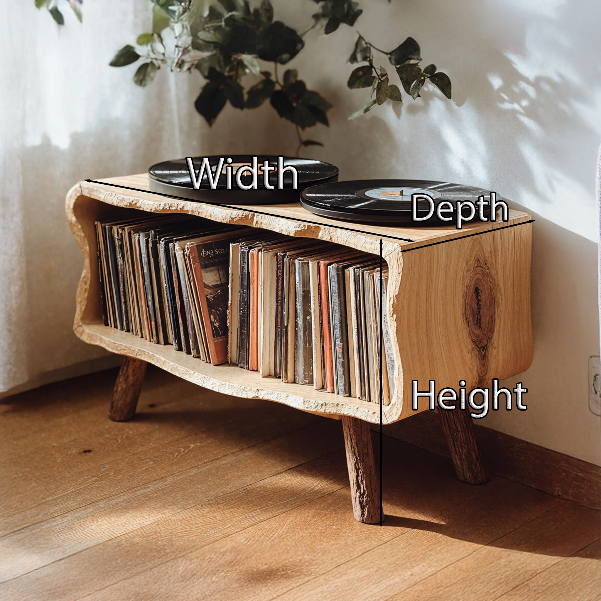 Stylish Record Player Stand For Living Room, Bedroom, Office SILDTRPT001