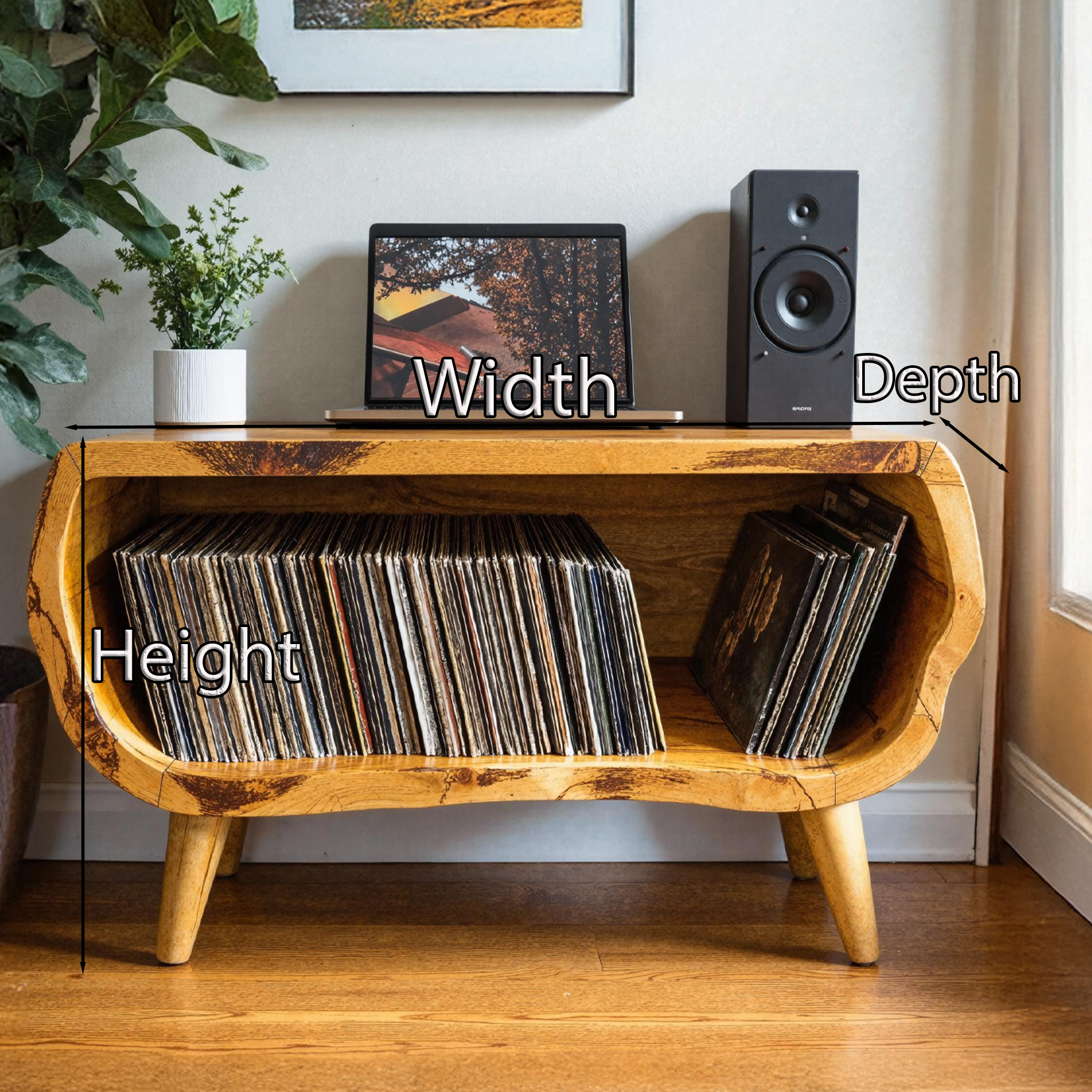 Vintage Record Player Stand For Living Room, Bedroom, Office SILDTRPT002