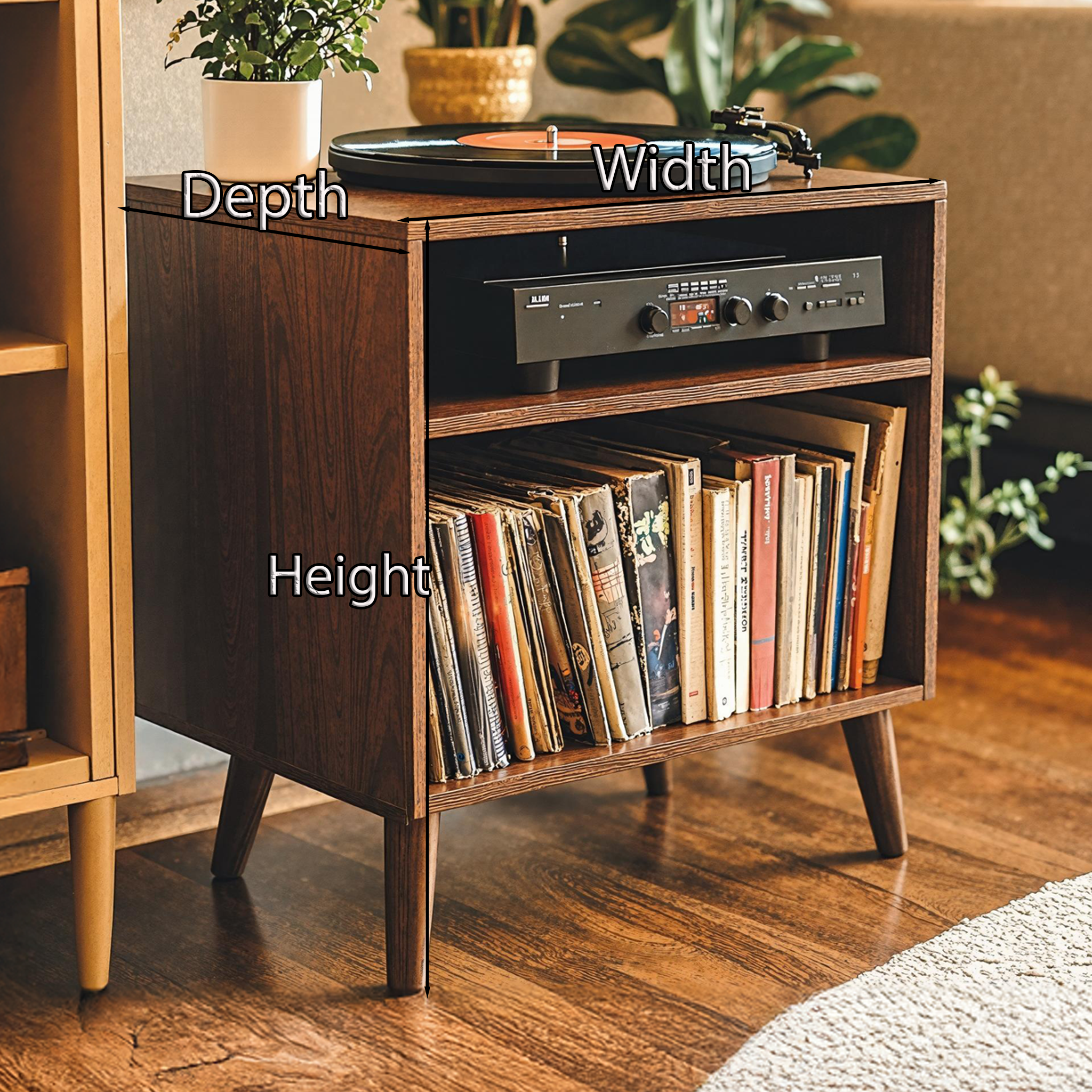 Practical Record Player Stand For Living Room, Bedroom, Office, Hallway SILDTRPT009