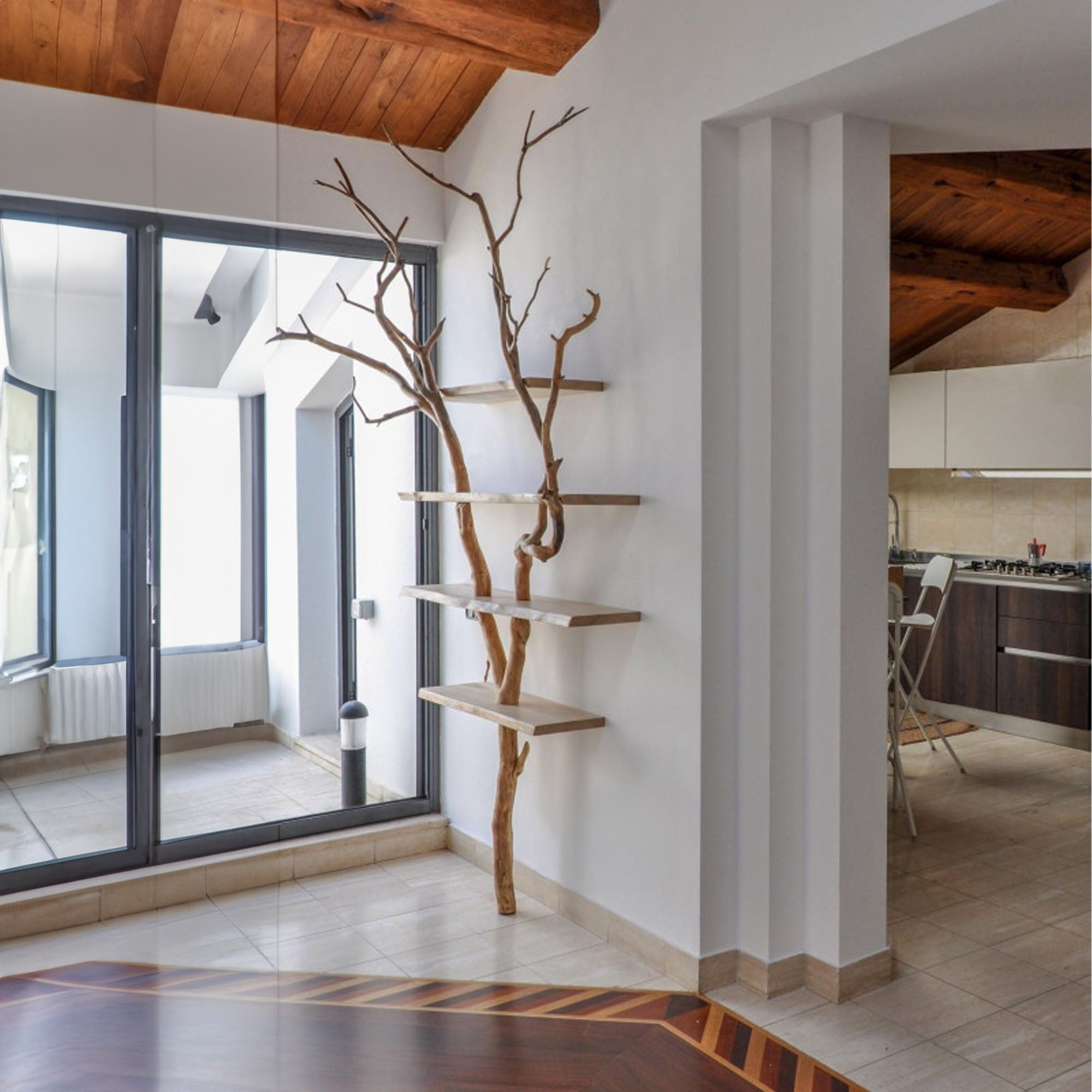 Tree Branch Floating Shelves Solid Wood Bookshelf Personalized Gift SINLTB031