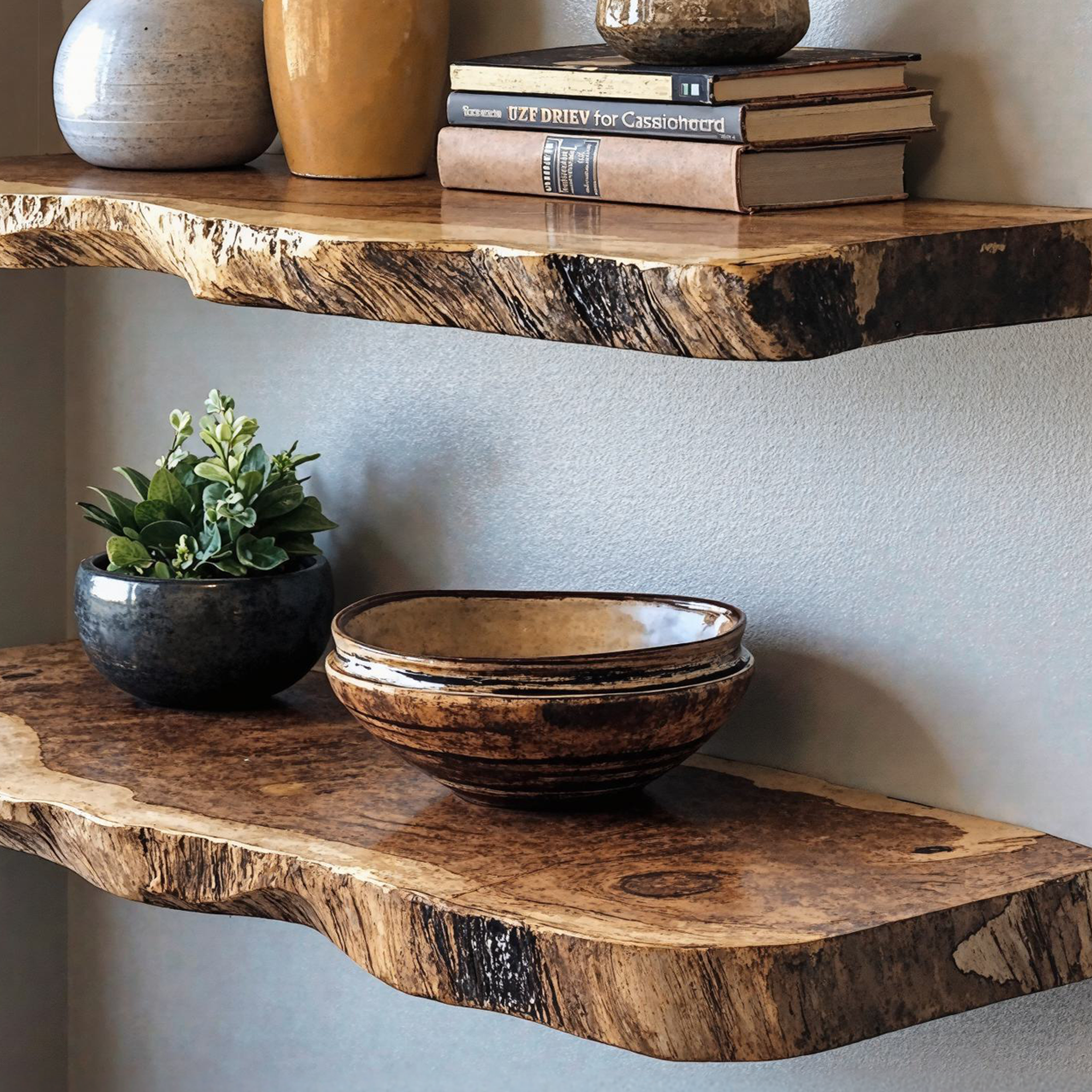 Rustic Wooden Floating Shelf For Living Room Decoration SILDTFL130