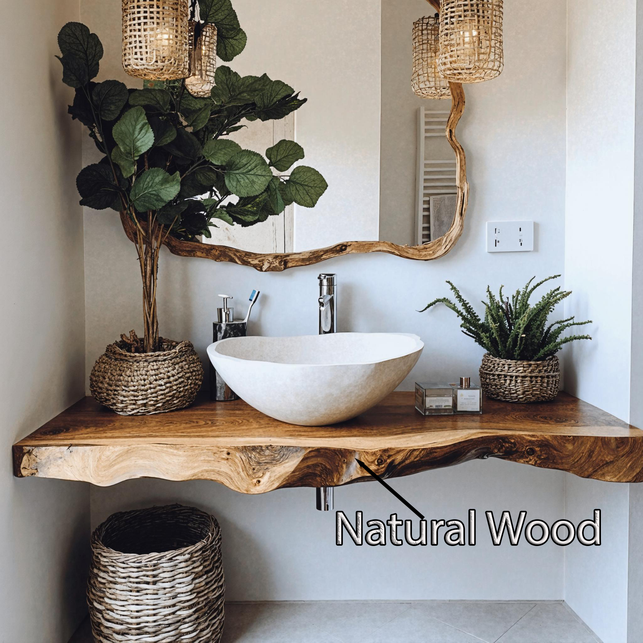 Mid Century Wooden Floating Vanity For Bathroom Design SILDTBRV187