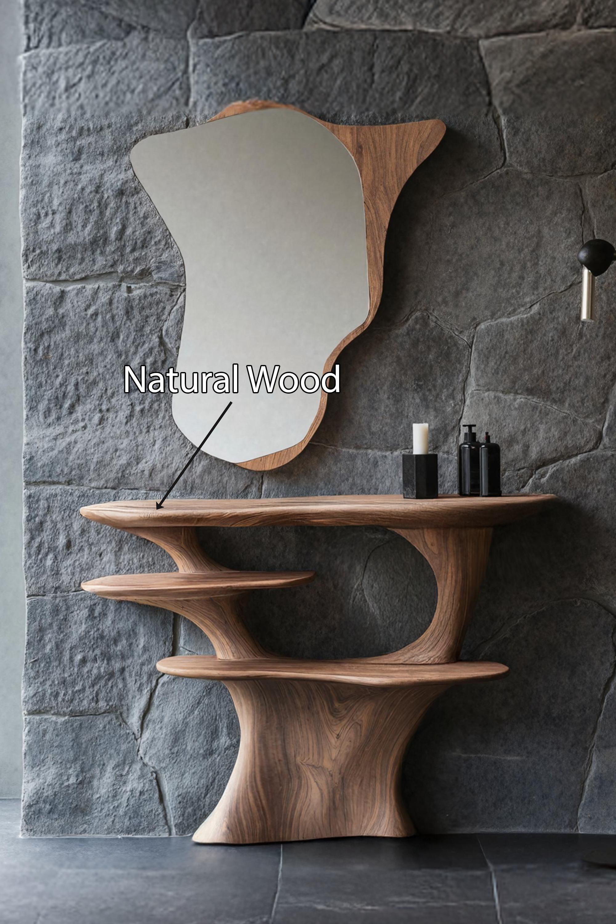 Farmhouse Solid Wood Vanity for Bathroom Furniture Decor SILDTTNMV004