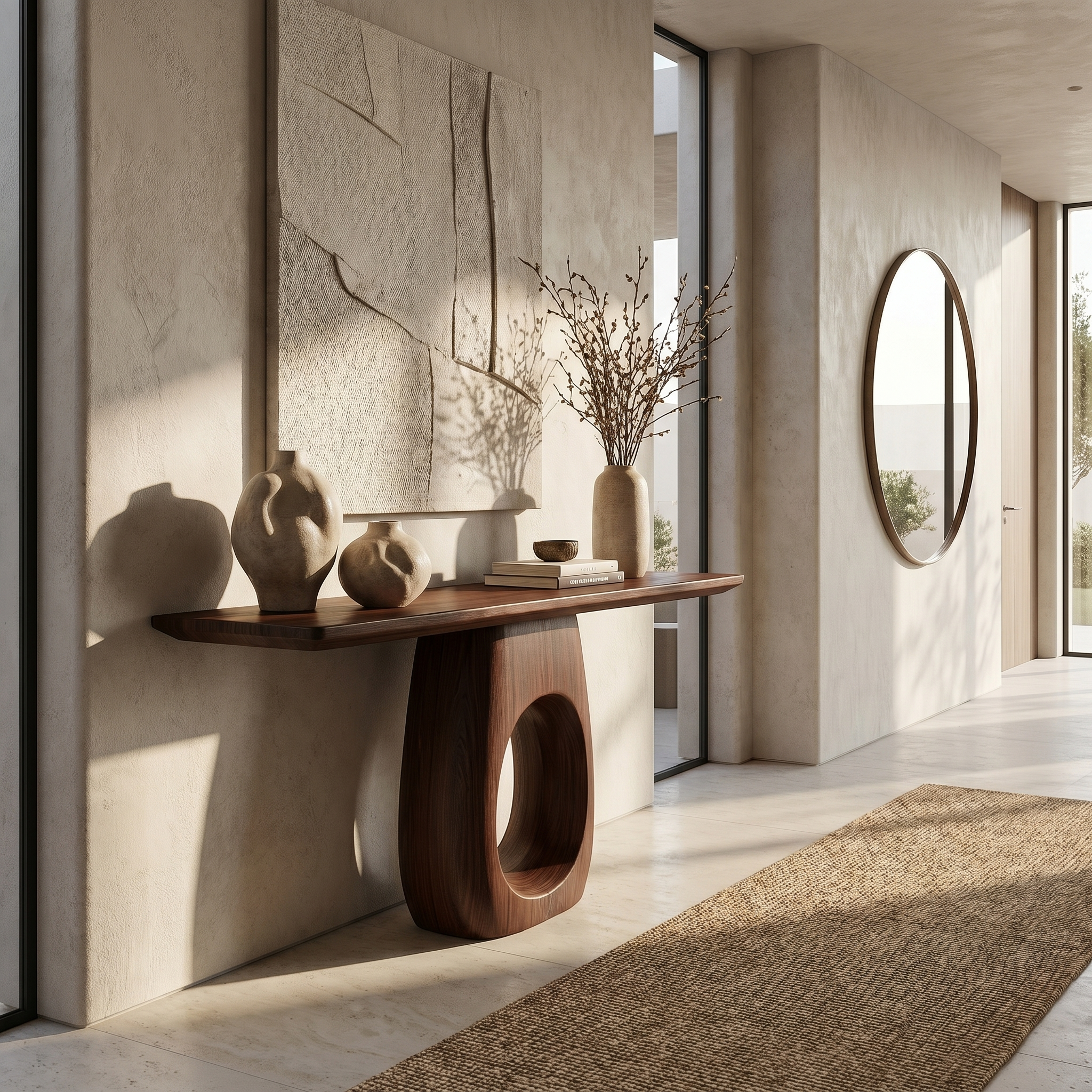 Artisan Organic Console Table Living Room And Hallway SINLSACS427