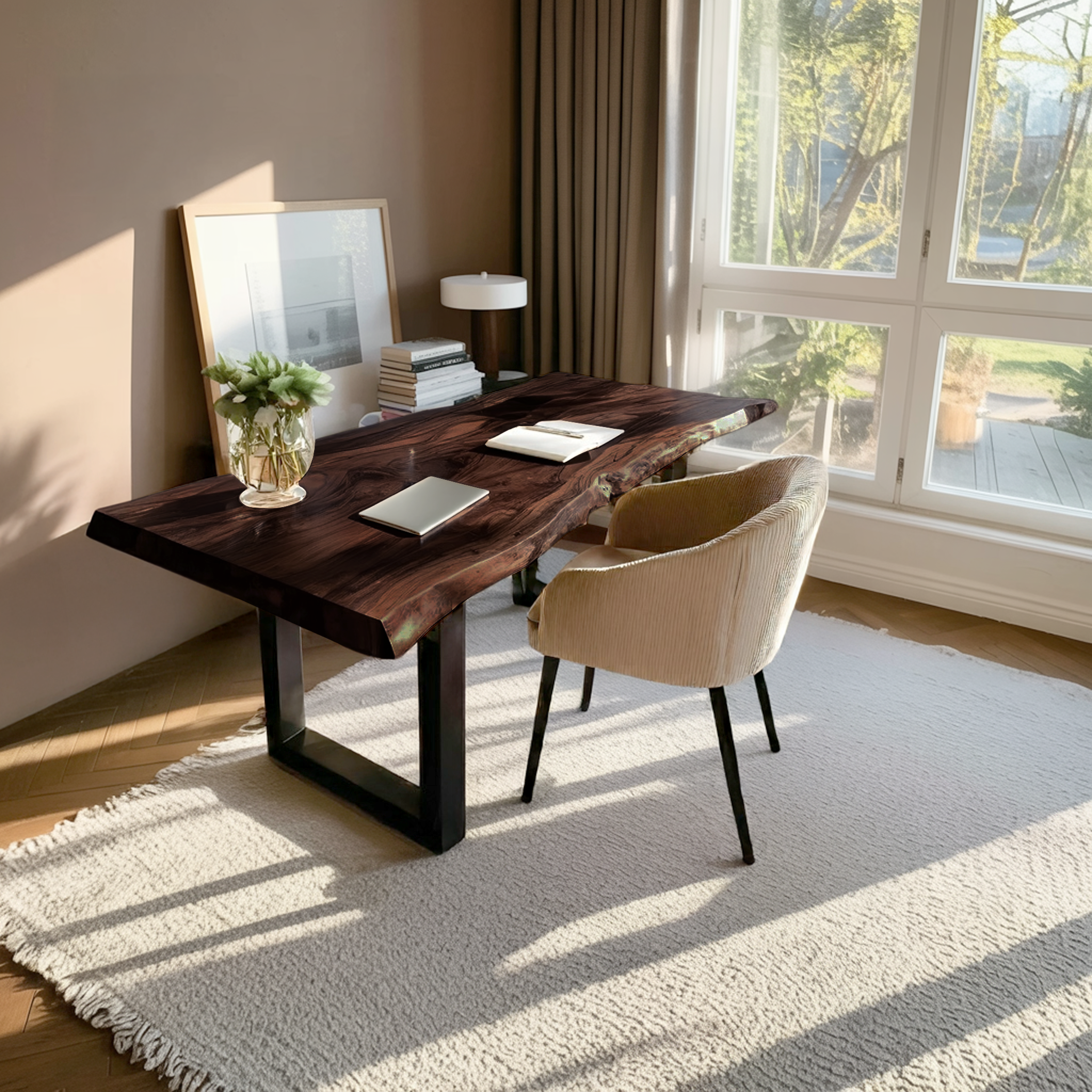 Farmhouse Solid Wood Desk For Classic Decor SILDTTNDE022