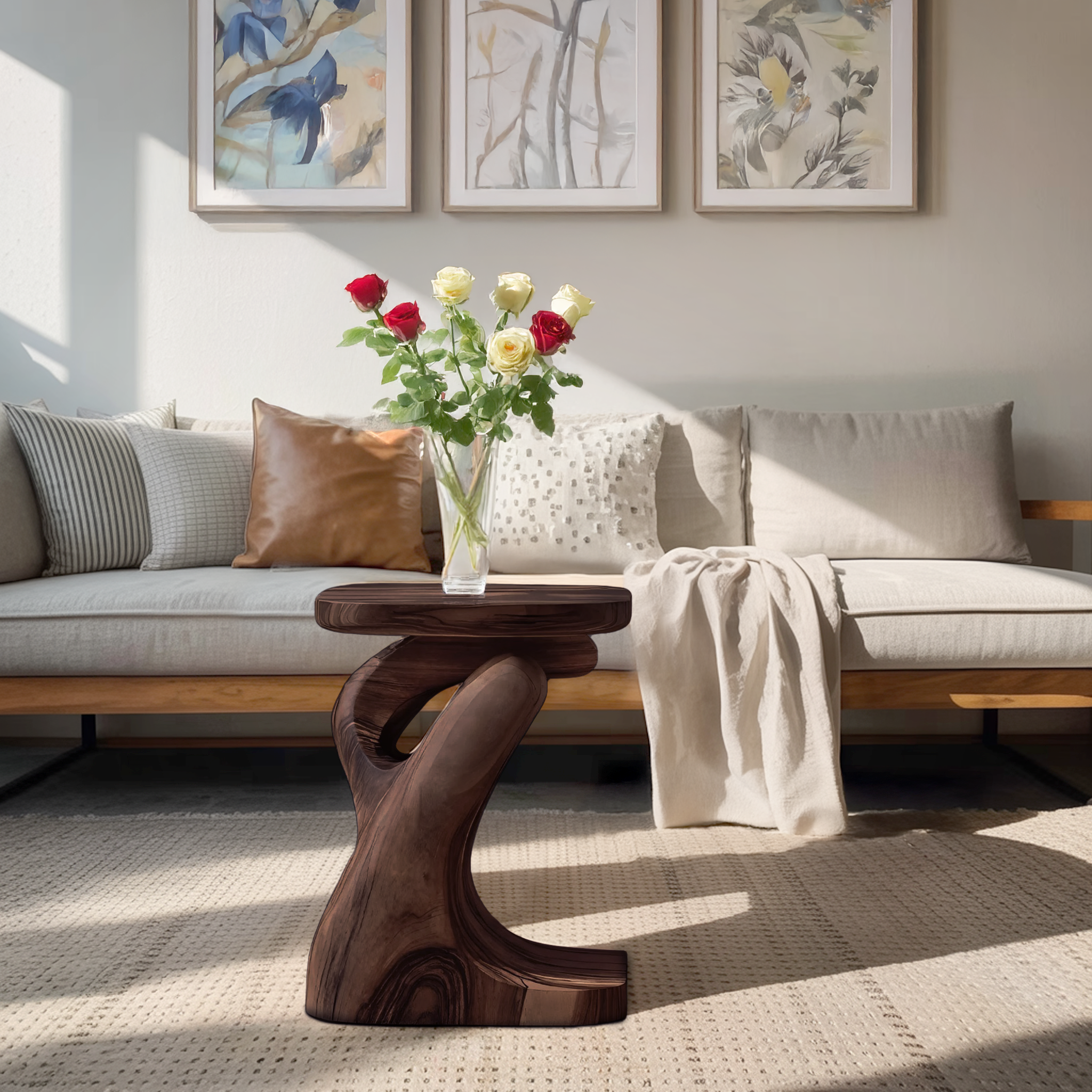 Modern Sculptural Side Table For Living Room Or Bedroom RTTHHNSTA009