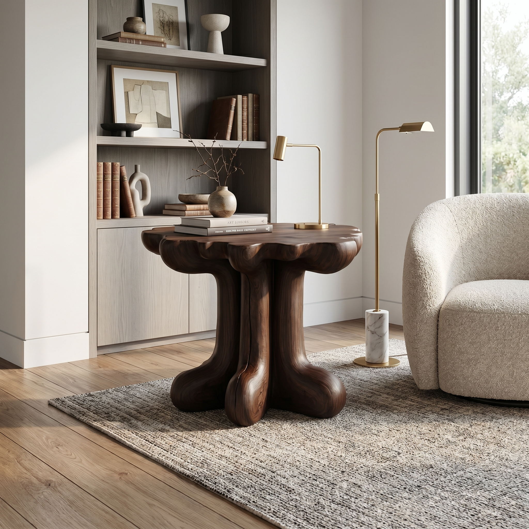 Rustic End Table Christmas Natural Living Room Display SINLSABT215
