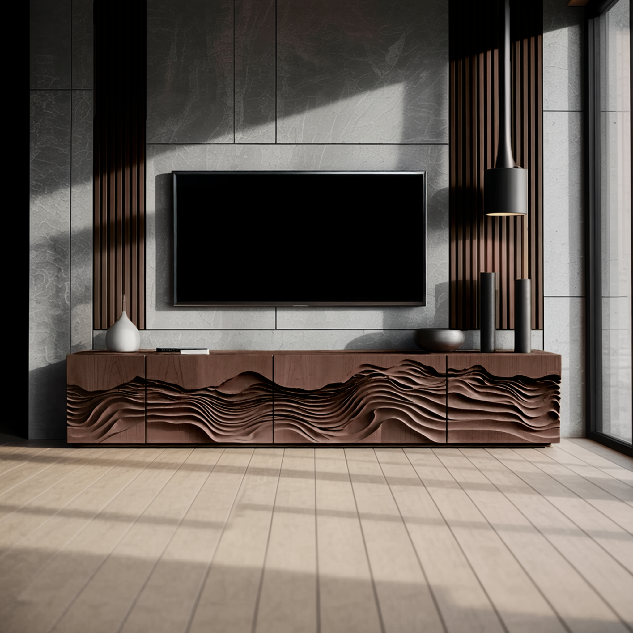 Mid Century TV Table For Living Room Design SILDTTNTVC040