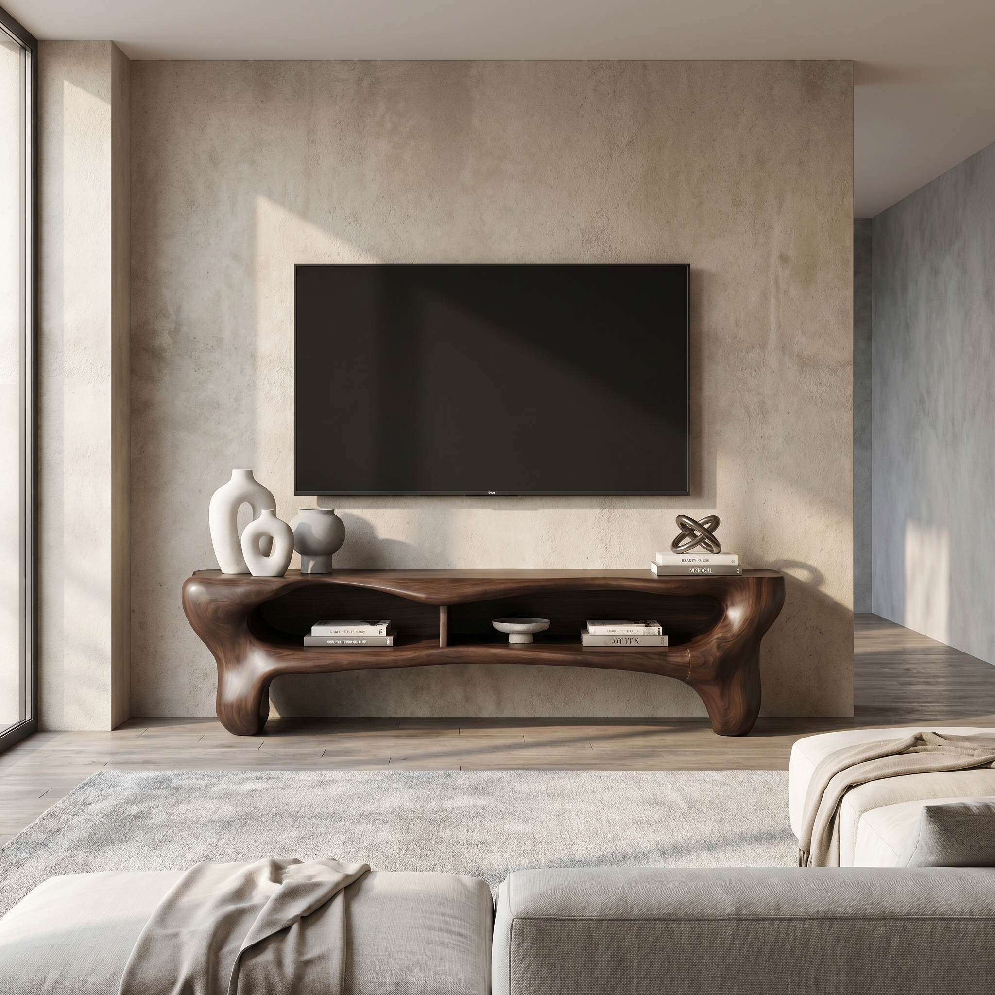 Rustic Christmas TV Cabinet Festive Living Room SINLSASC216