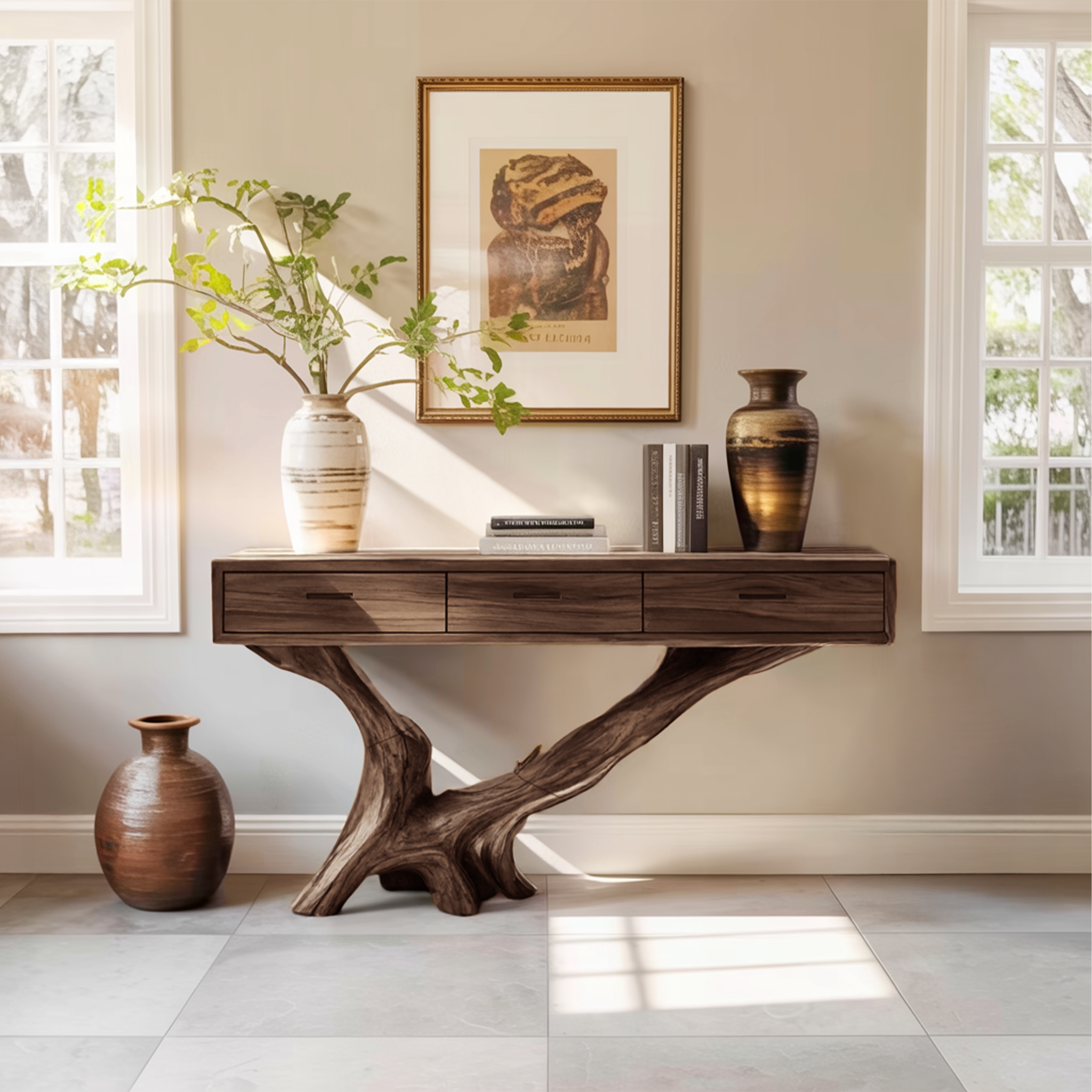 Handcrafted Live Edge Entryway Table For Living Room Modern Farmhouse SILDTTRCS020
