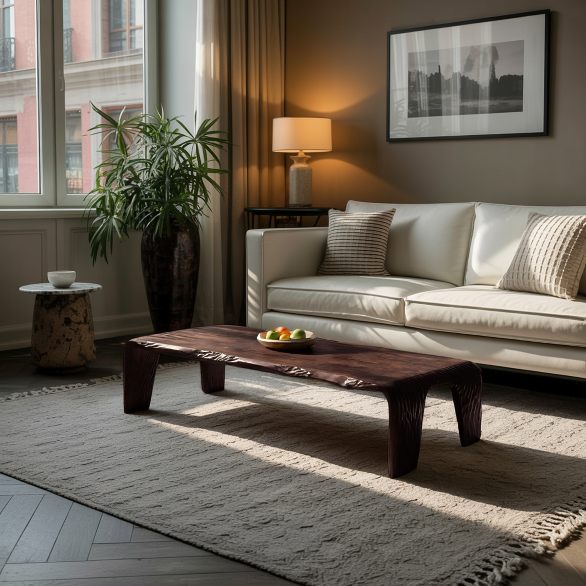 Farmhouse Handcrafted Live Edge Table For Living Room Decor SILDTTRCF096