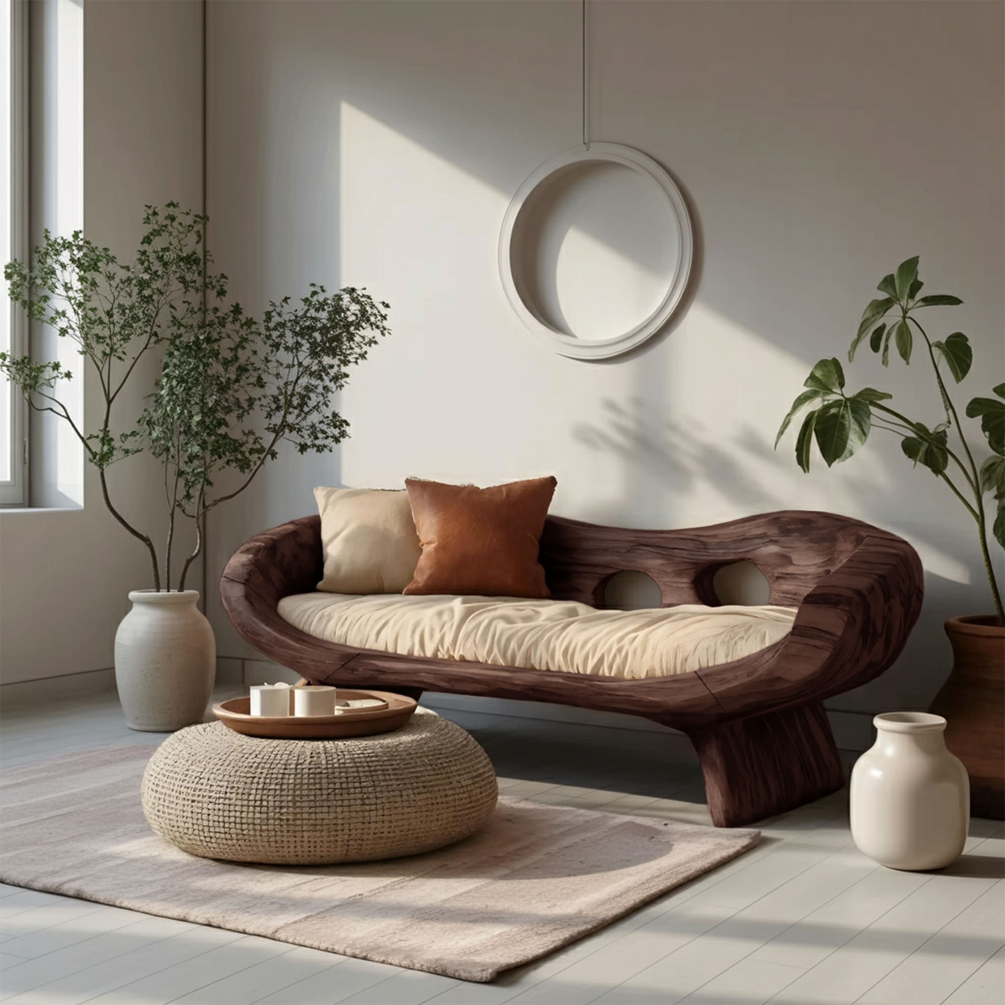 Artistic Sculptural Sofa With Curved Design For Living Room SITHTTSF023