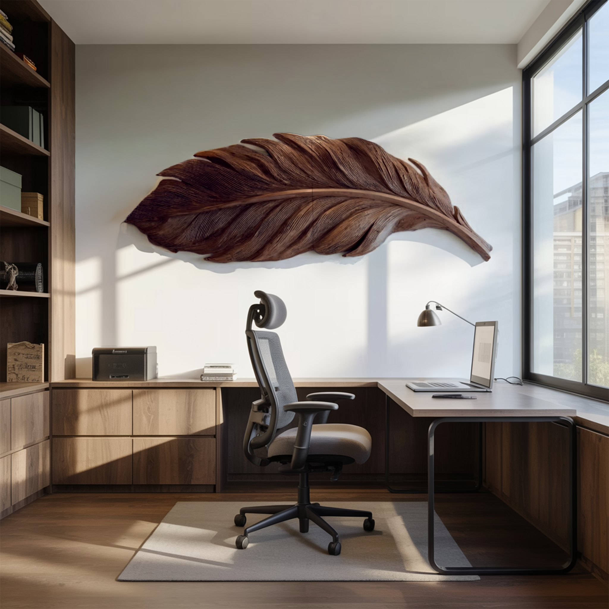 Modern Feather Wall Art For Living Room Decor RTTHHNWA099