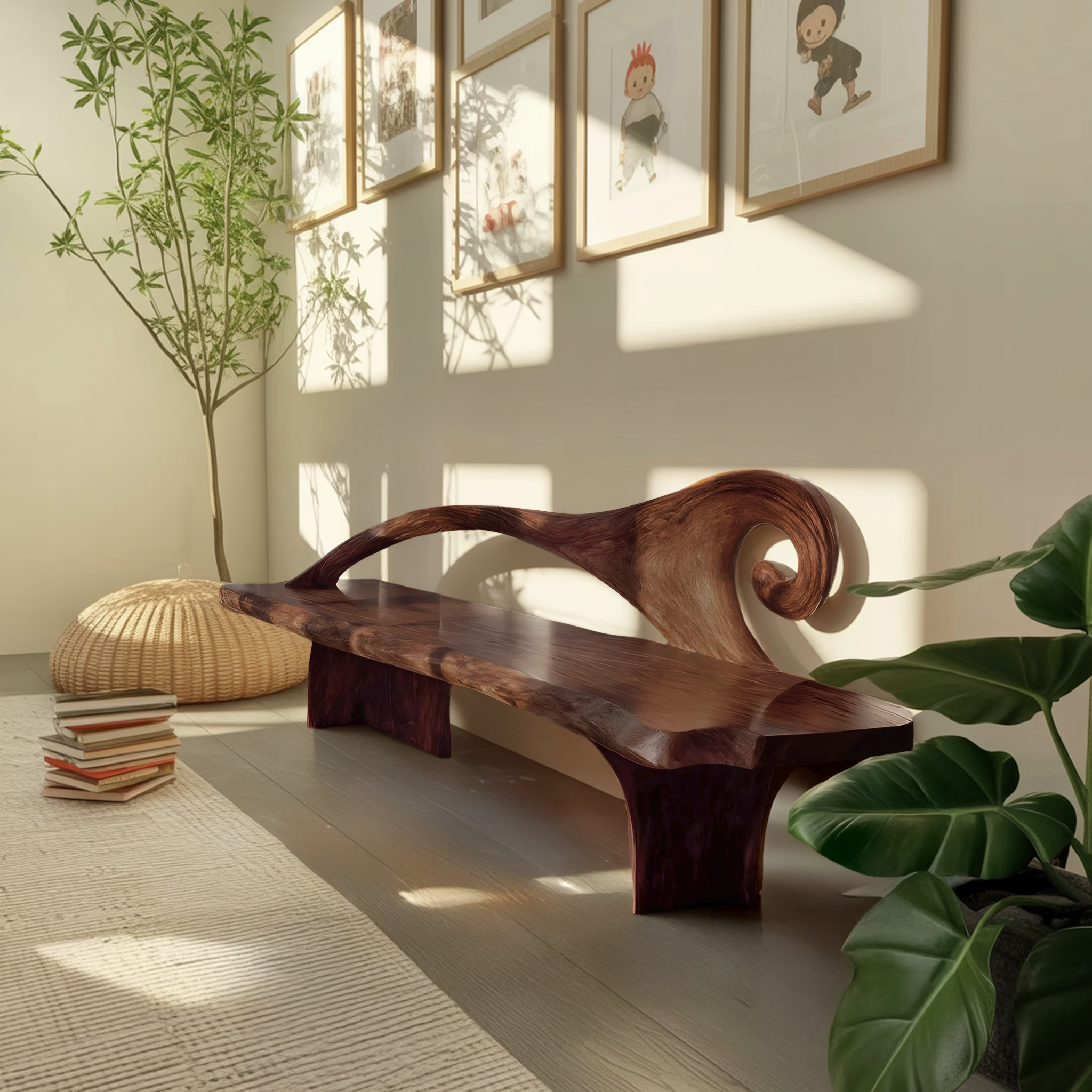 Natural Rustic Wood Entryway Bench For Home Hallway SILDTTRBEN051