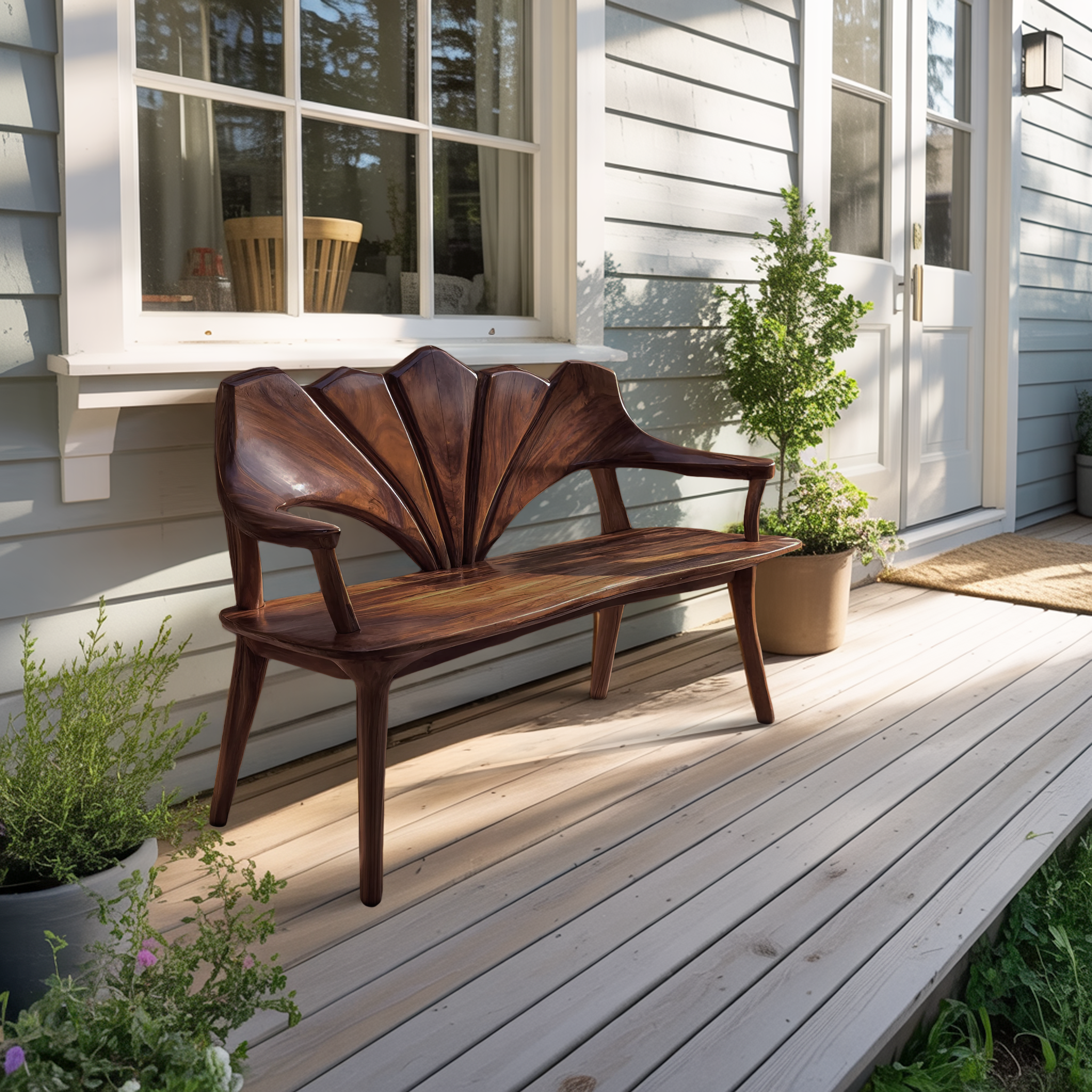 Solid Wood Live Edge Bench For Entryway And Living Area SILDTTRBEN031