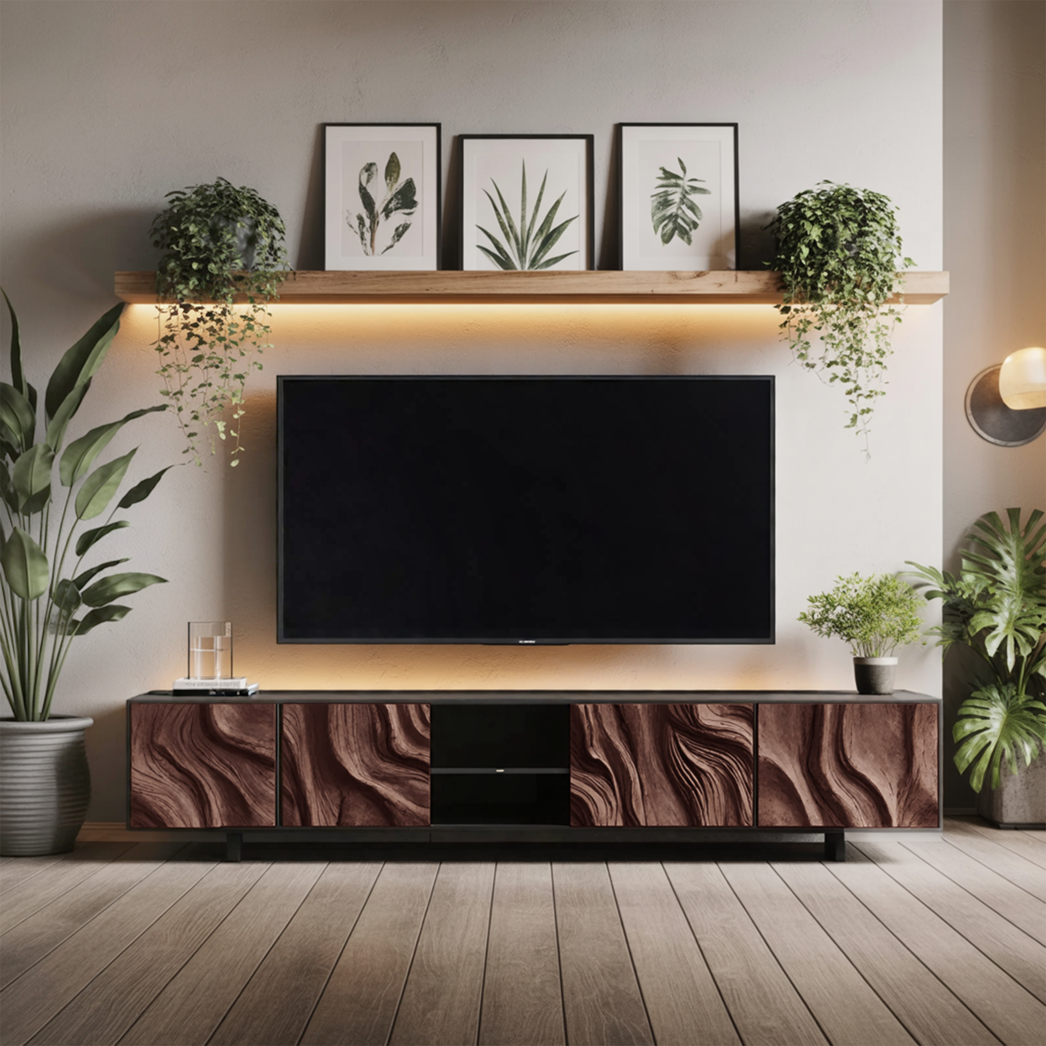 Farmhouse TV Console For Rustic Living Room SILDTTNTVC069