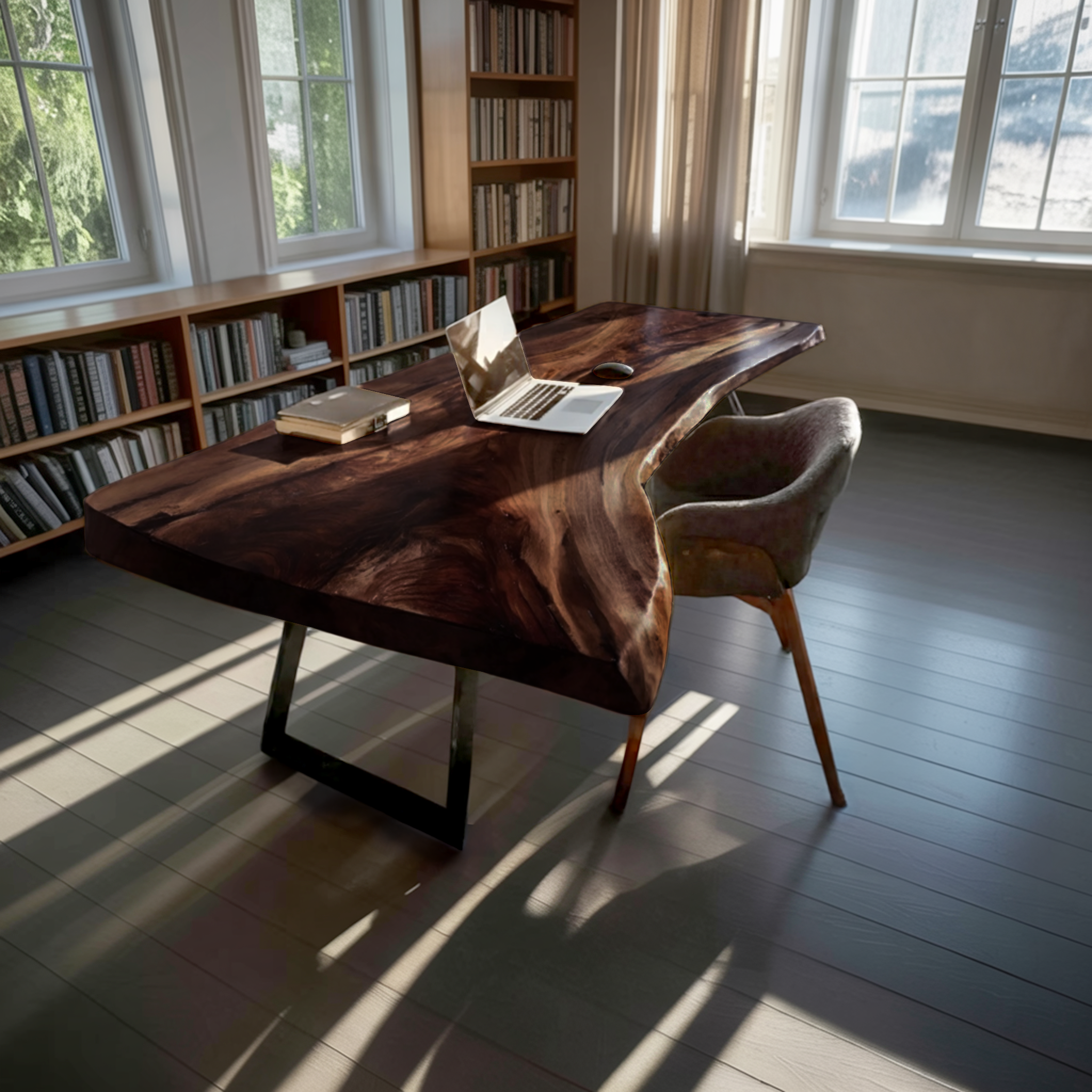 Farmhouse Handmade Live Edge Desk For Interior SILDTTNDE018