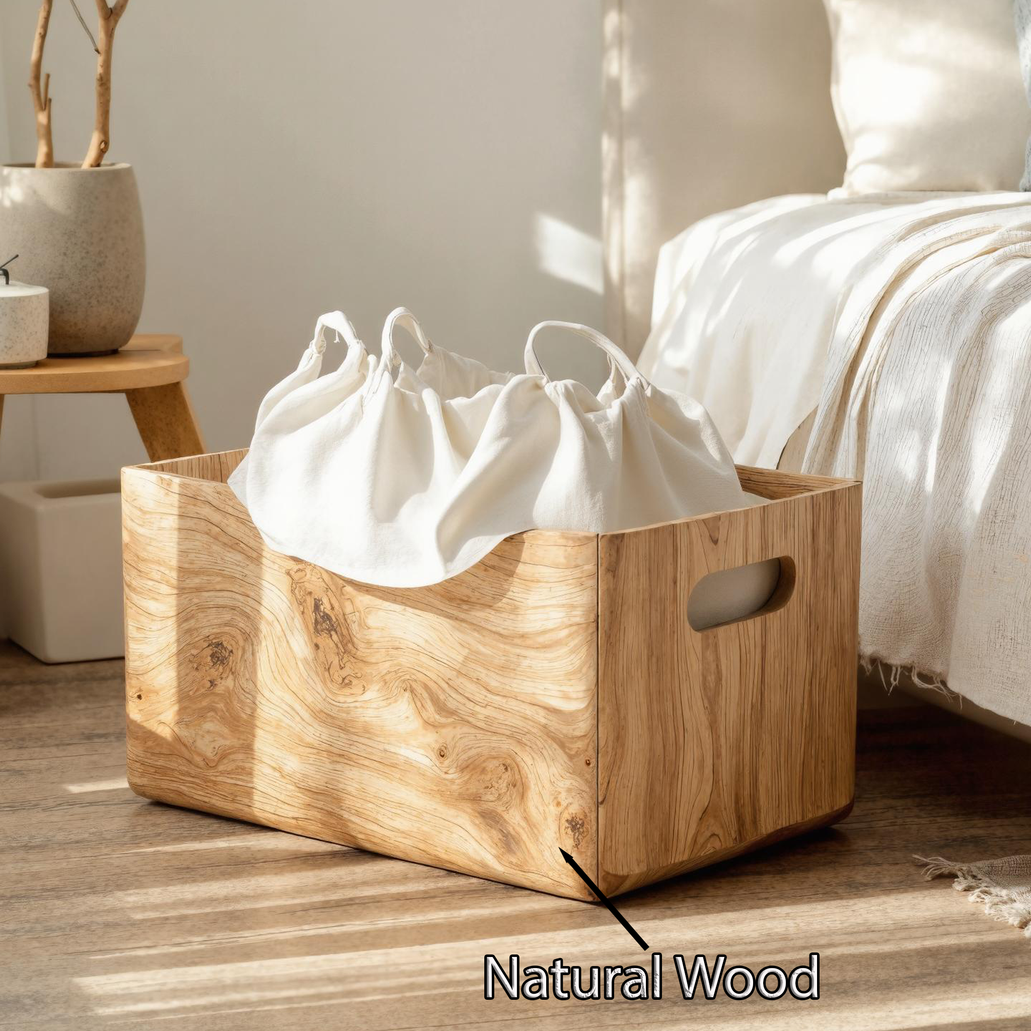 Rustic Wooden Box With Lid For Entryway Design And Storage SILDTSBN002