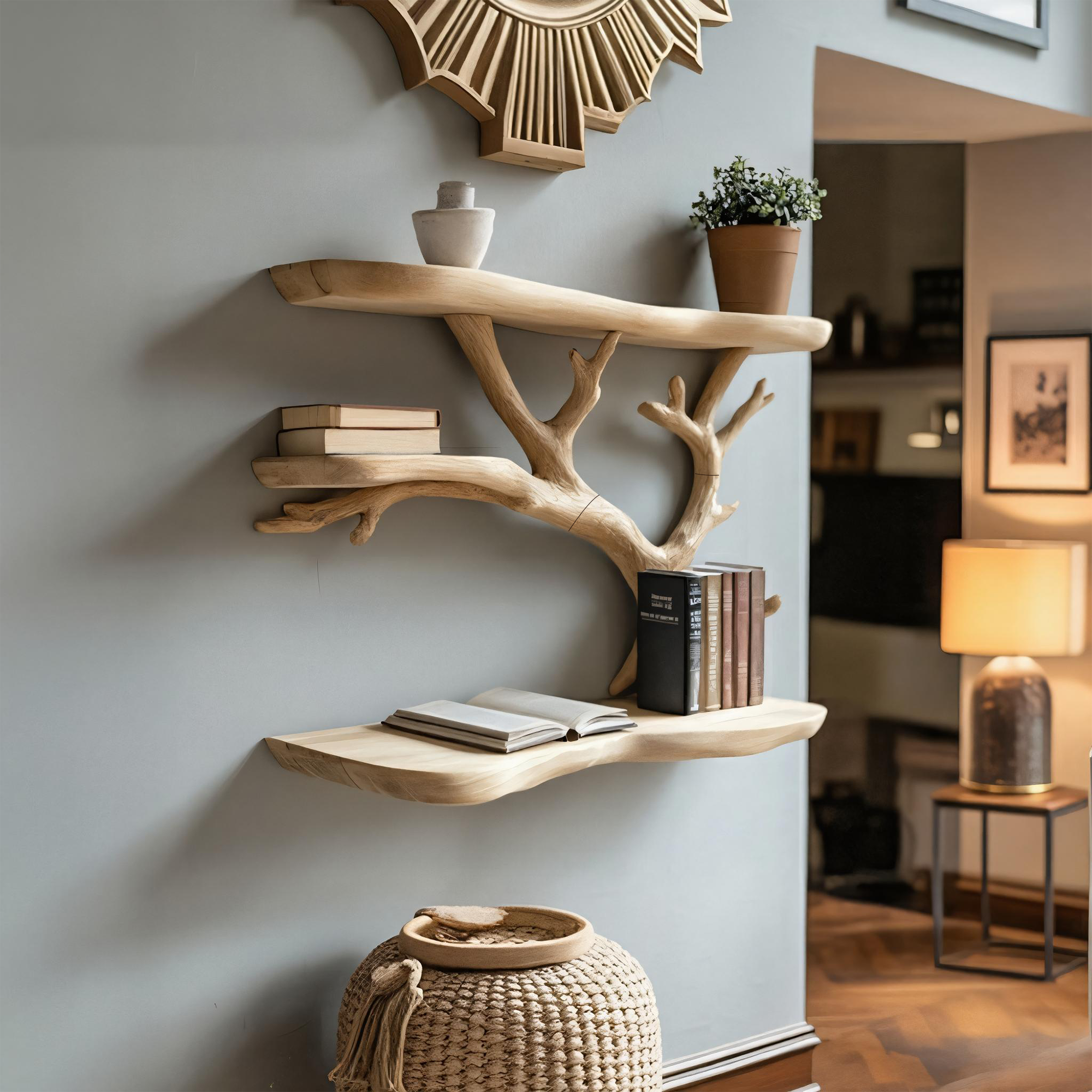 Branch Shape Wall Shelf Bedroom And Living Room SINLKITBS107