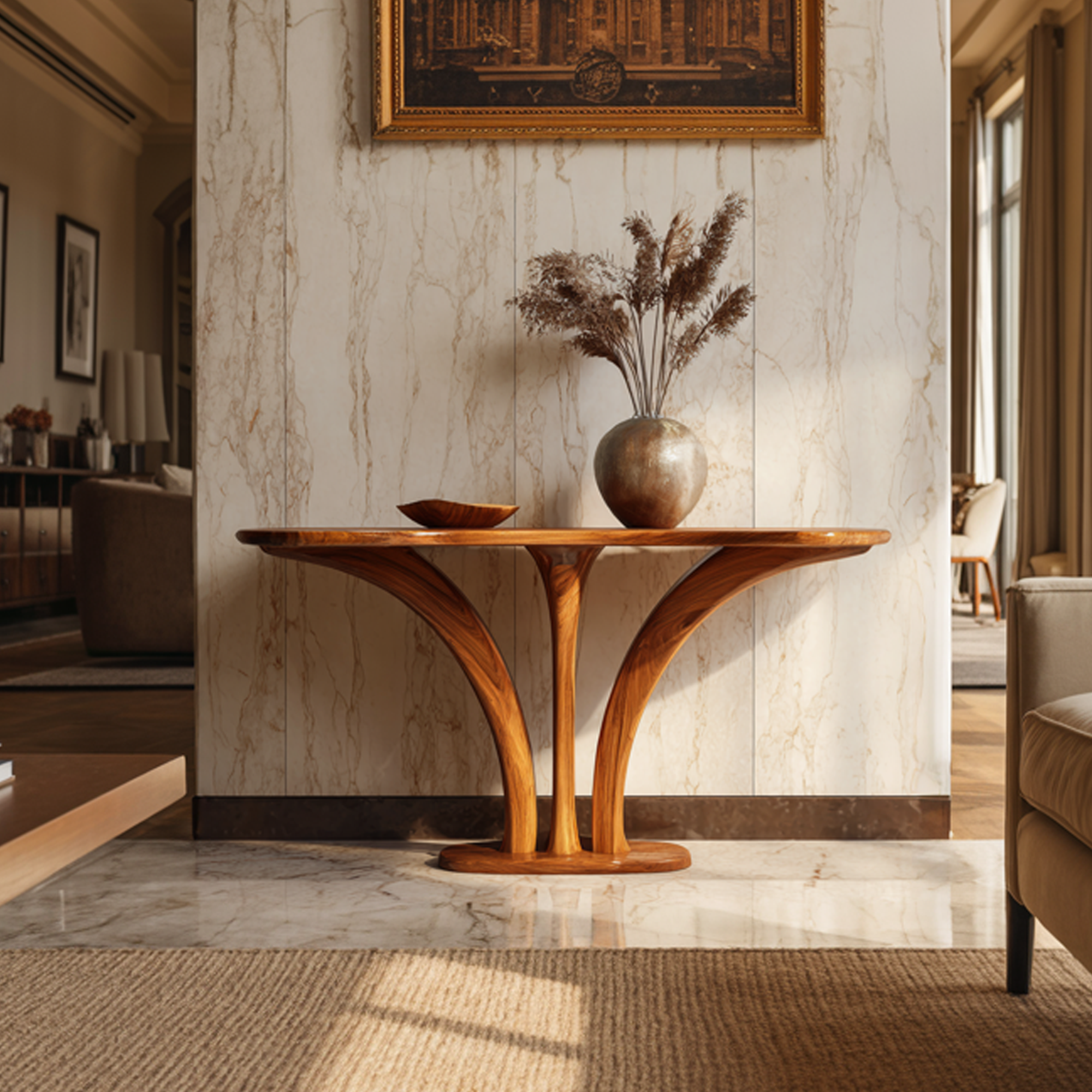 Mid Century Classic Console Table Living Room And Dining Room SINLKICS422